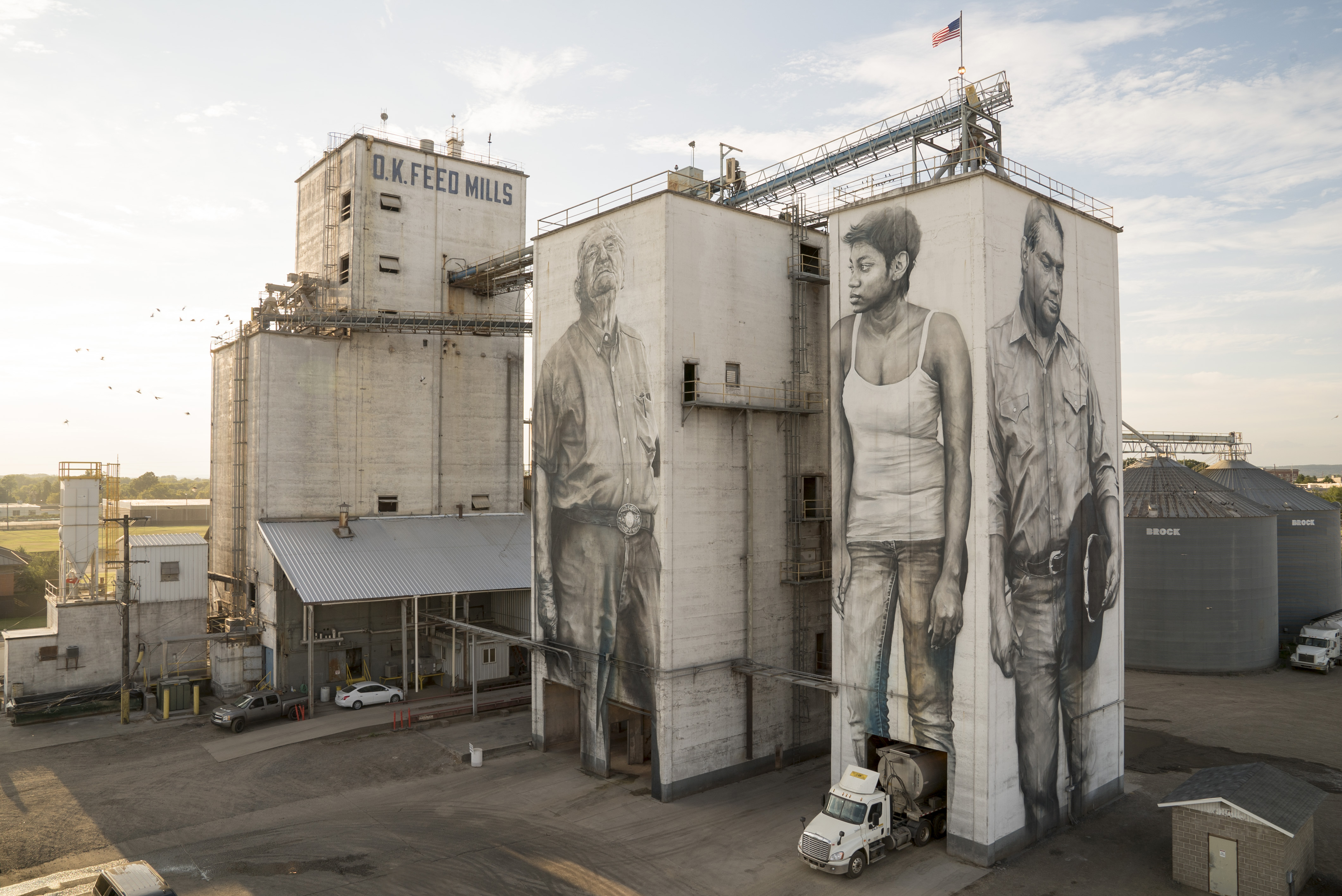 American Heroes - OK Feed Mills Fort Smith, Arkansas. September 2016 Photograph: Guido van Helten