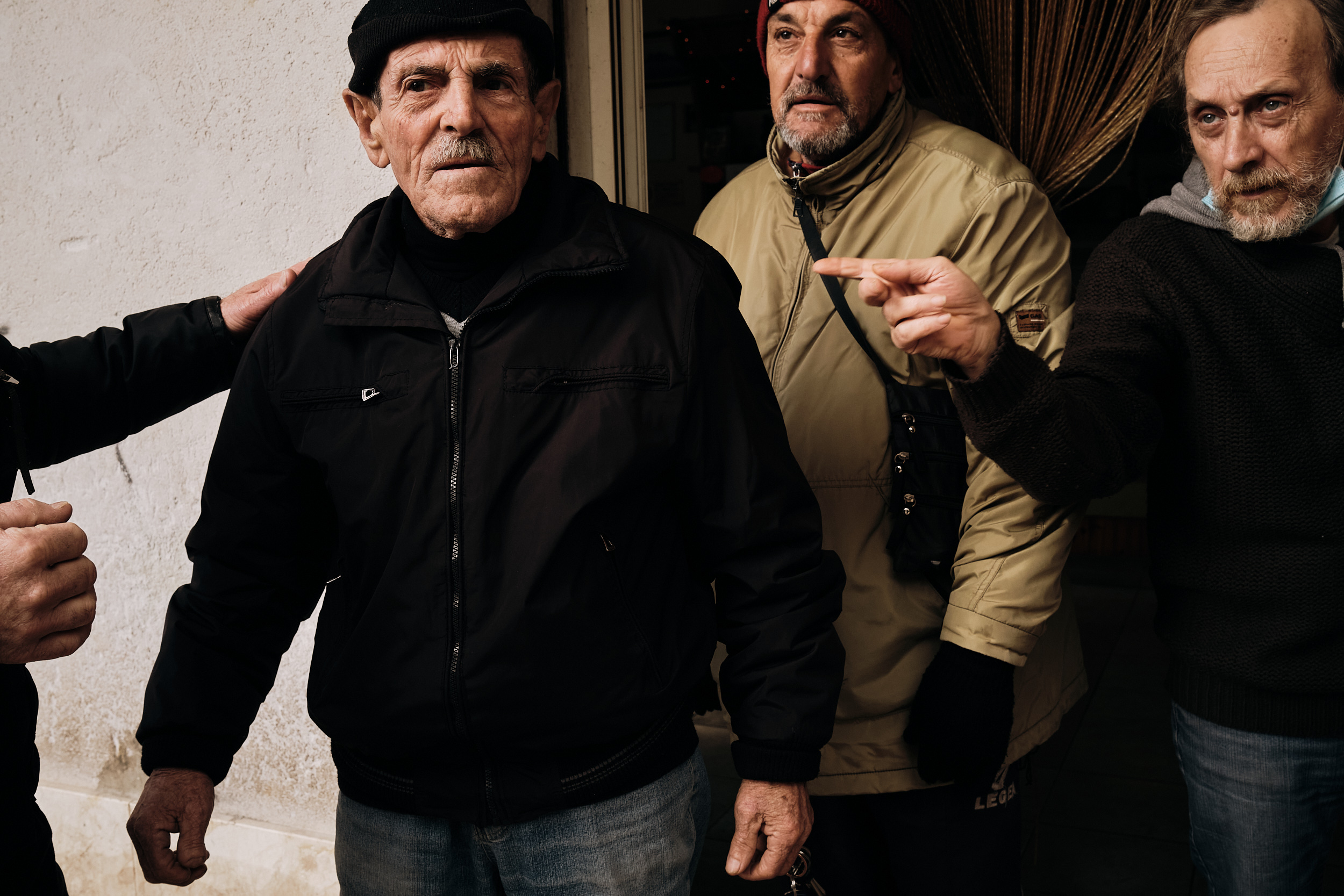 Residents of the Instituto Case Popolari (Institute of Public Housing ICP) at Trapani-Milo, Sicily. December 2021