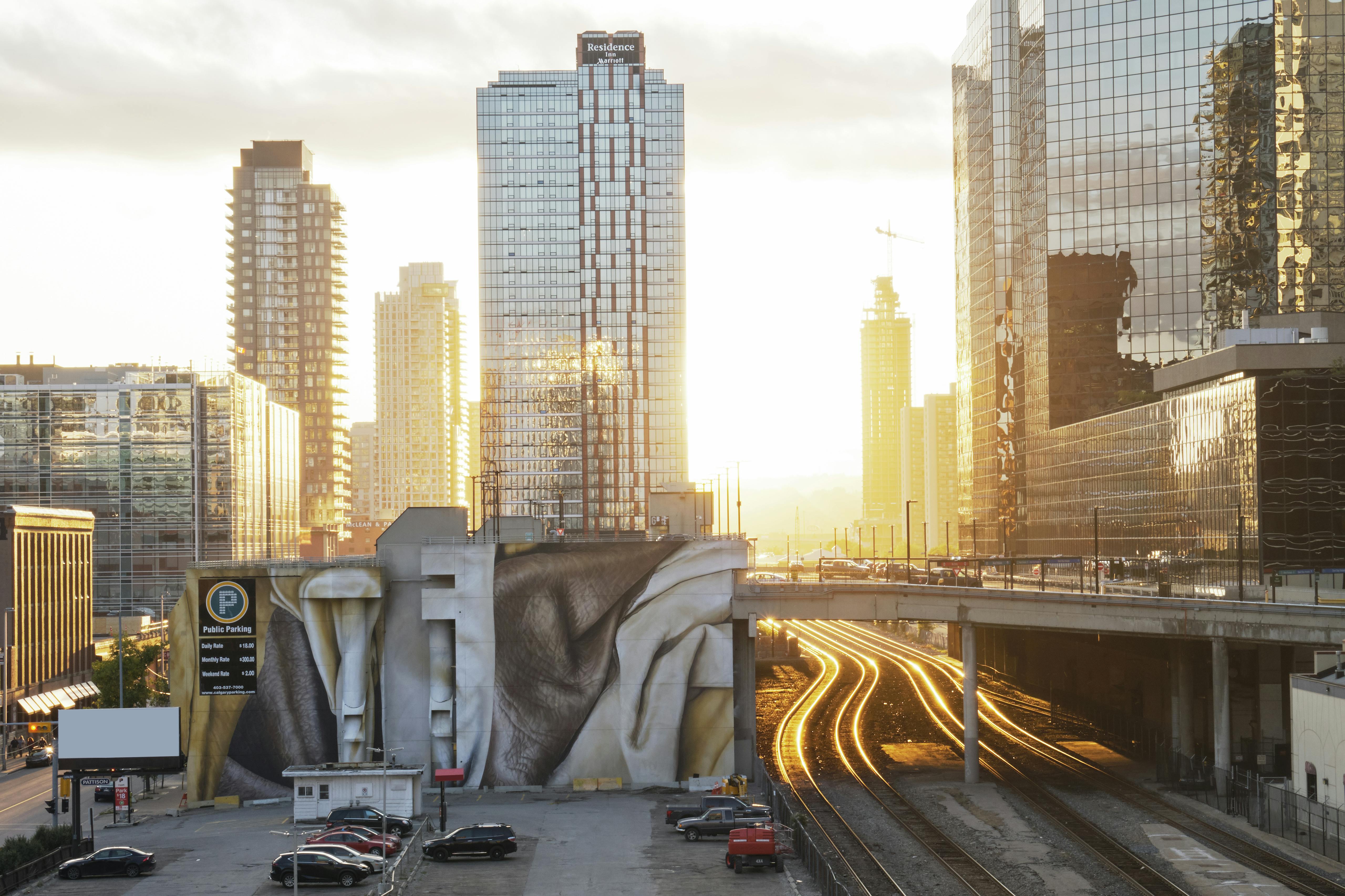 Installation completed for YCC Bump festival Calgary, Alberta, Canada. September 2019 Photograph: Guido van Helten