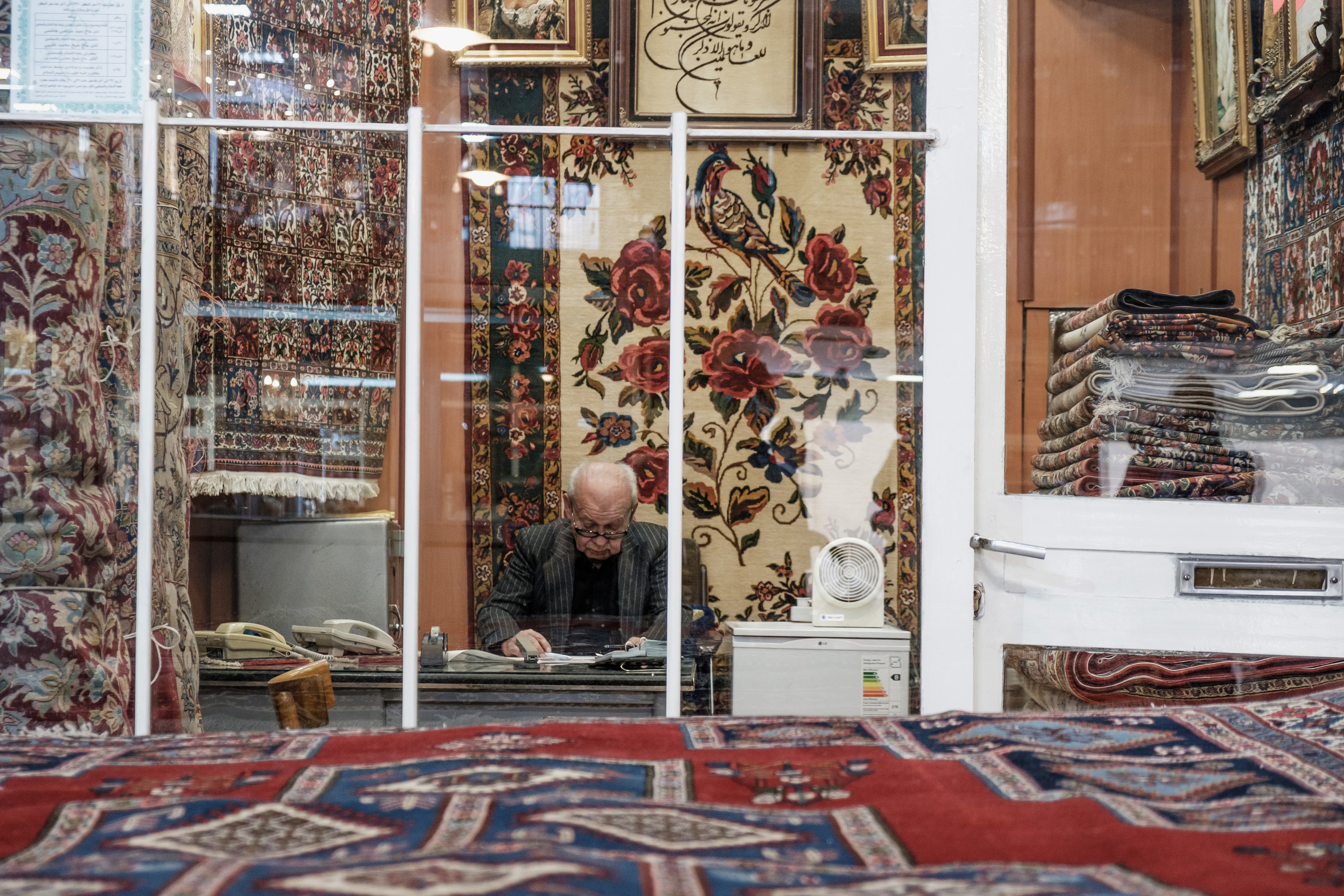 Carpet Vendors at Tehran's Central Bazaar Tehran, Iran. November 2018 Photograph: Guido van Helten