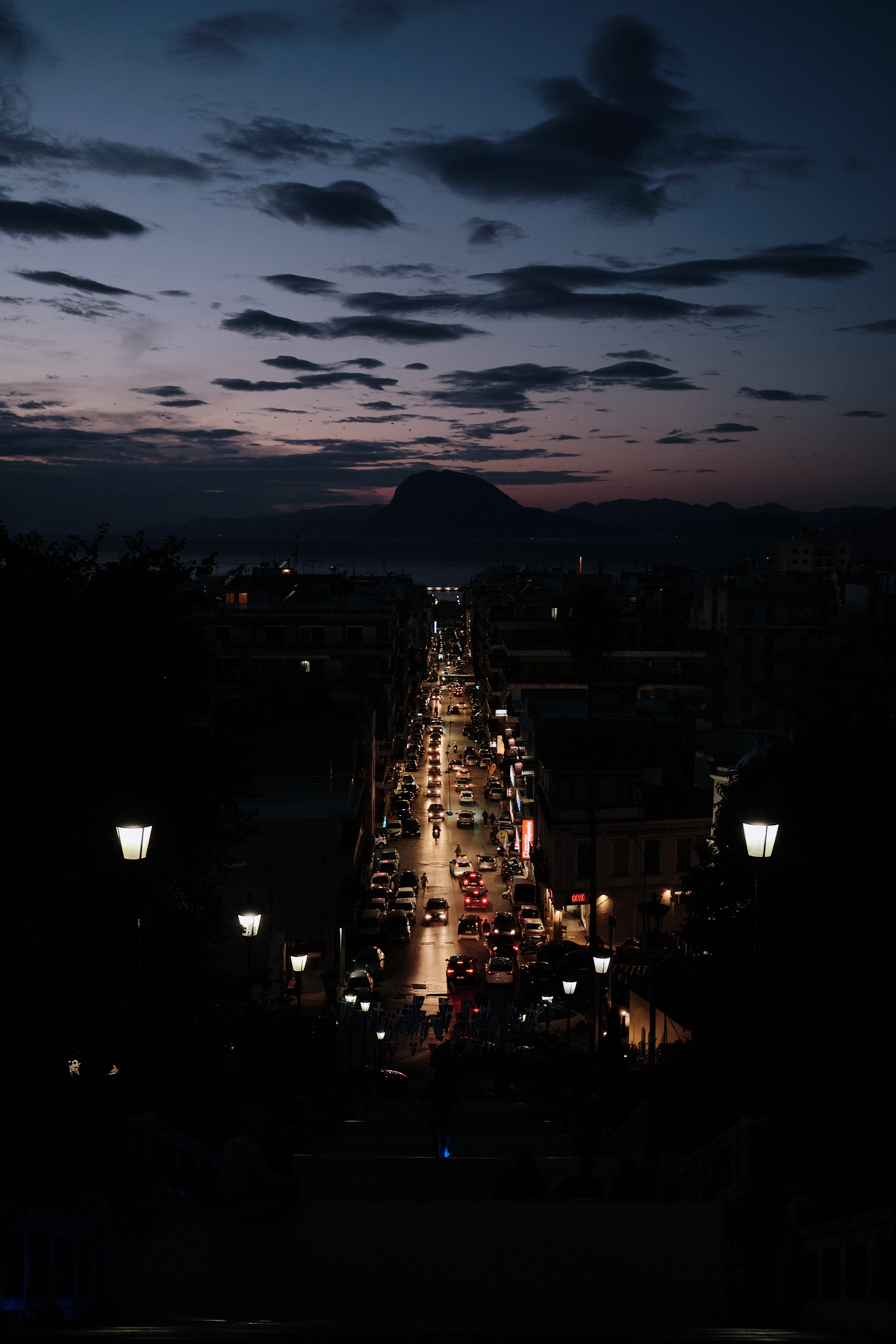 St. Nicholas stairway, Patras, Greece. November 2021