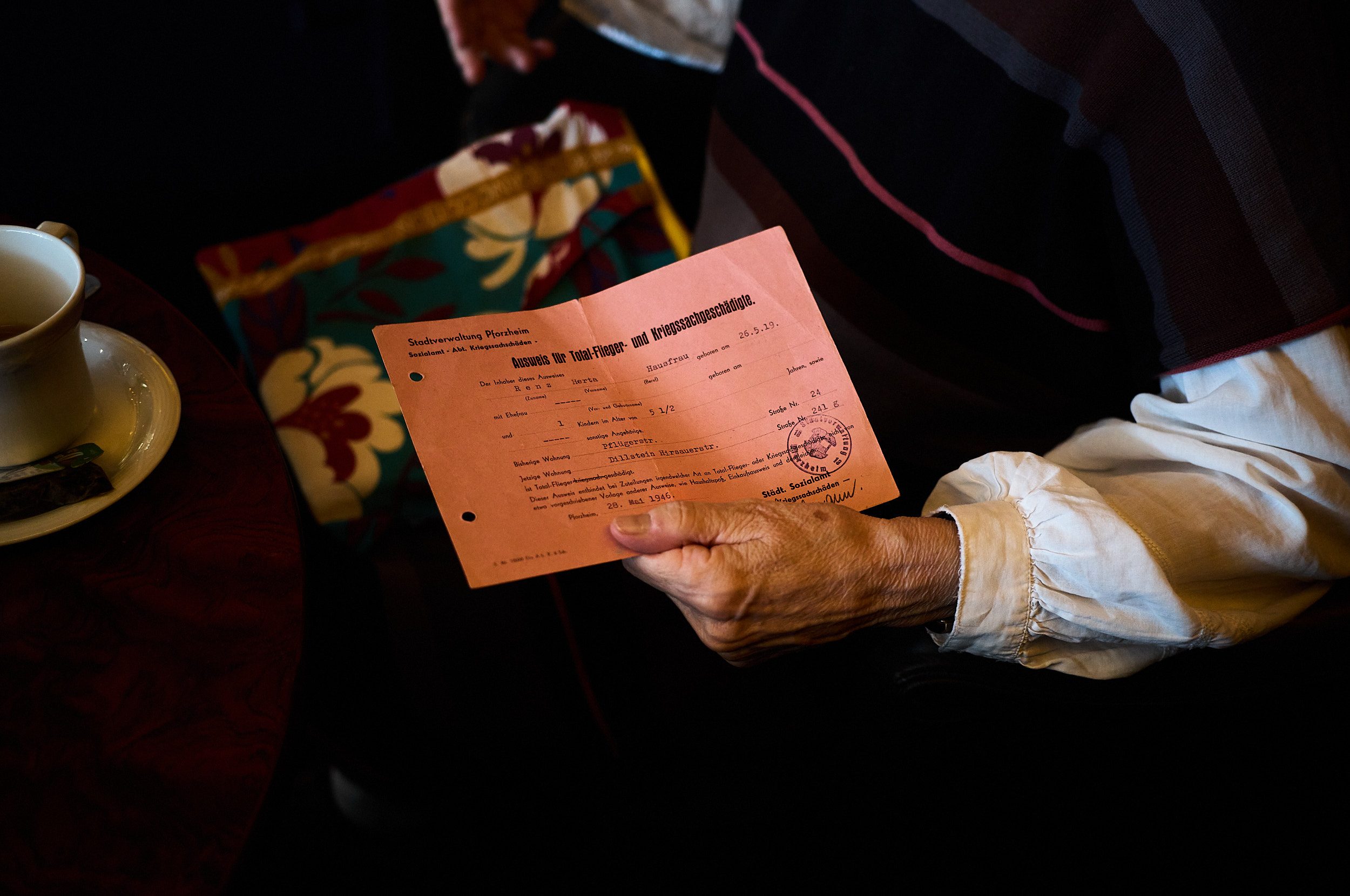 Post-war identity document, Pforzheim, Germany, February 2023  