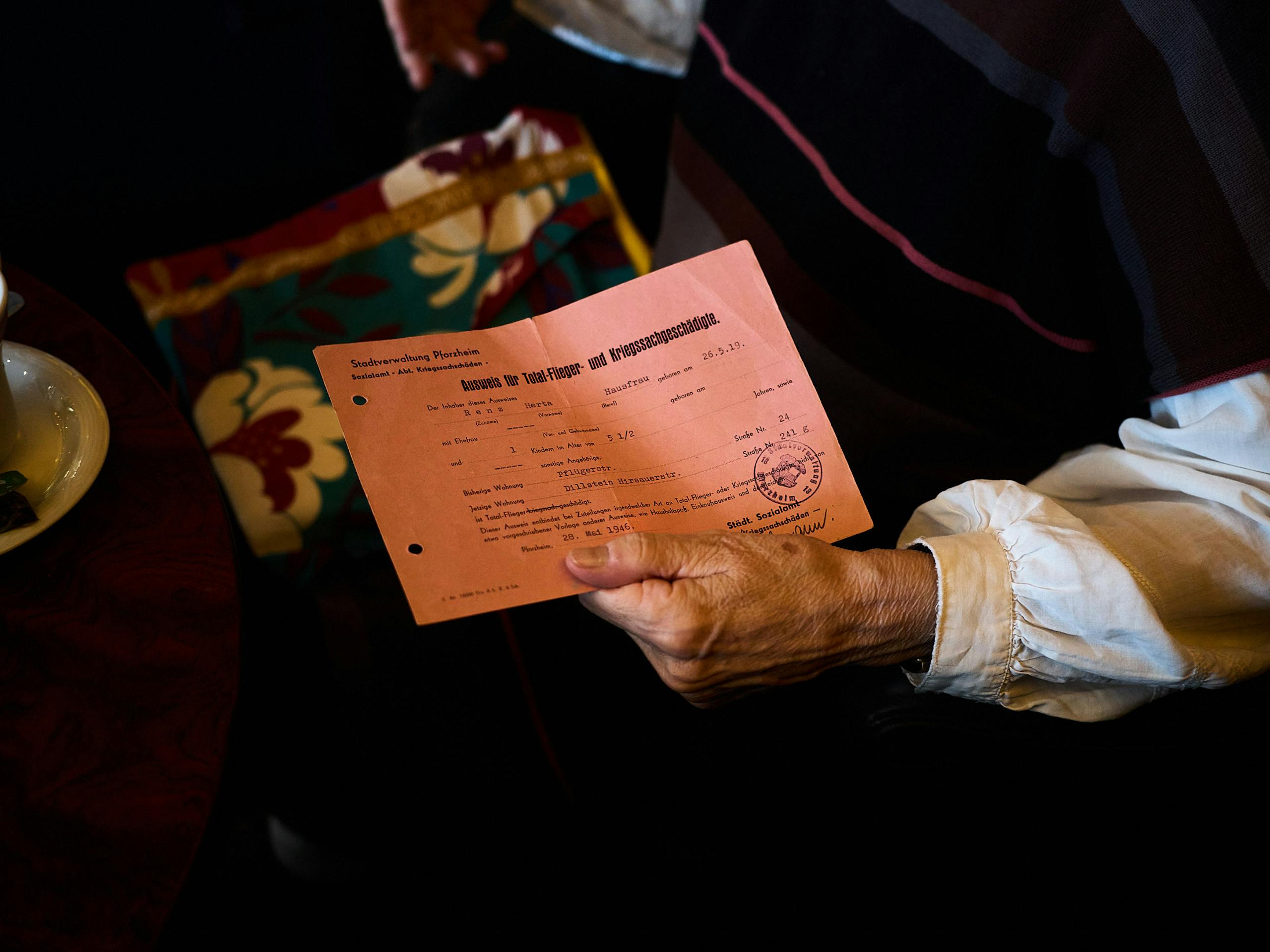 Post-war identity document, Pforzheim, Germany, February 2023