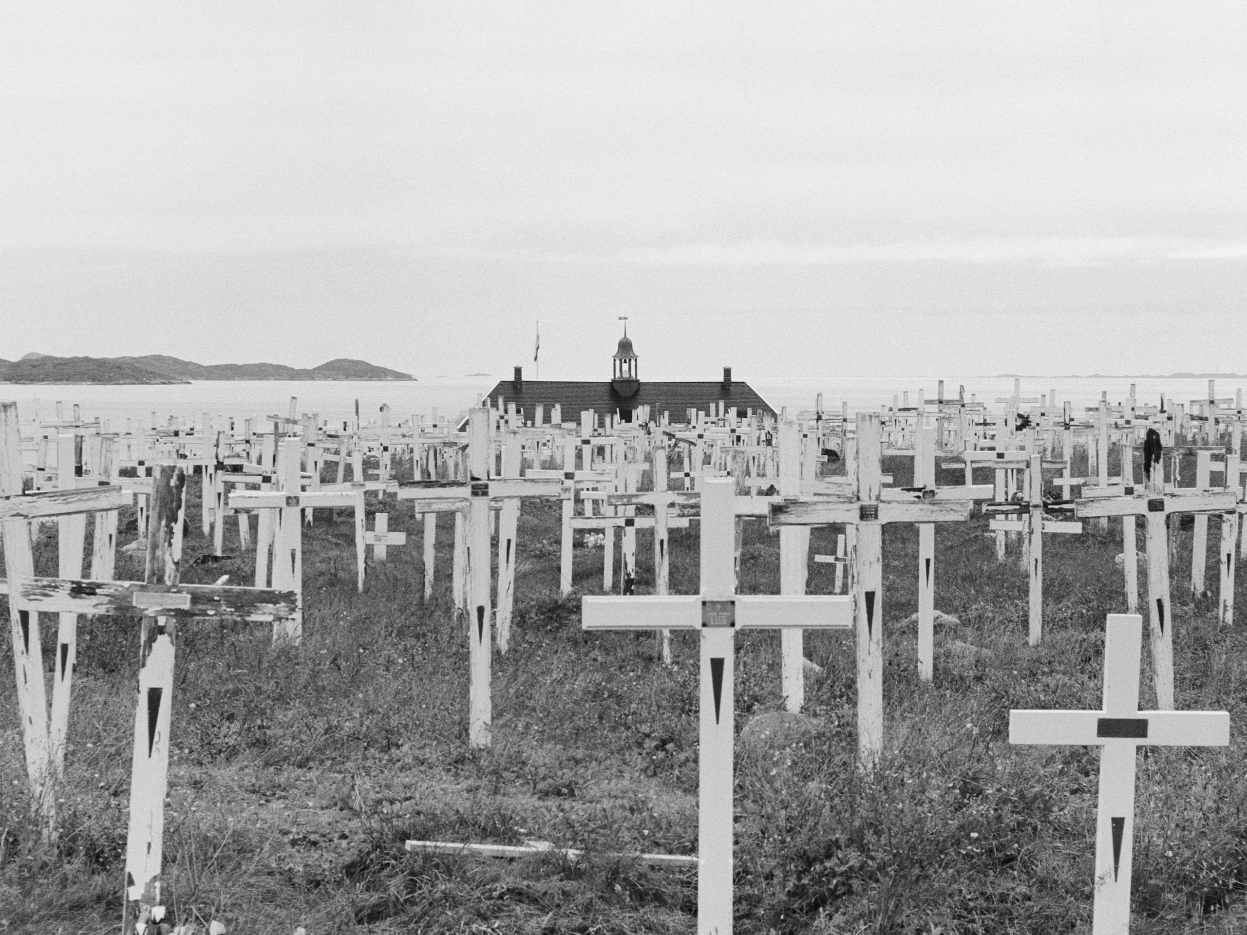 Cemetary Nuuk, Greenland. September 2014 Photograph: Guido van Helten