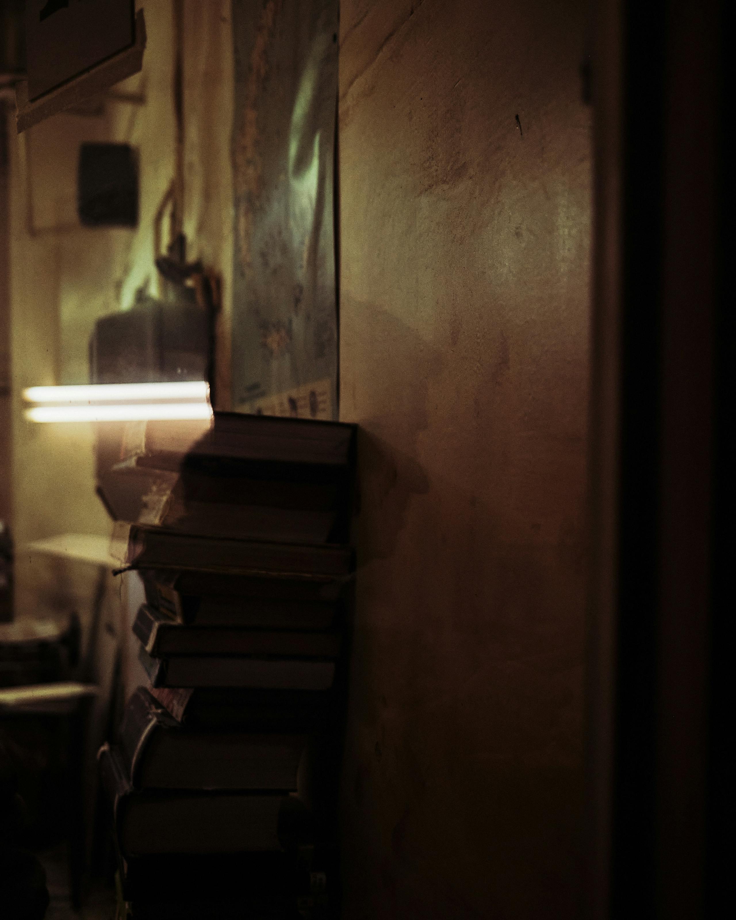 Bookbinders Giorgiou and Vasilis in Exarcheia, Athens, Greece. November 2021