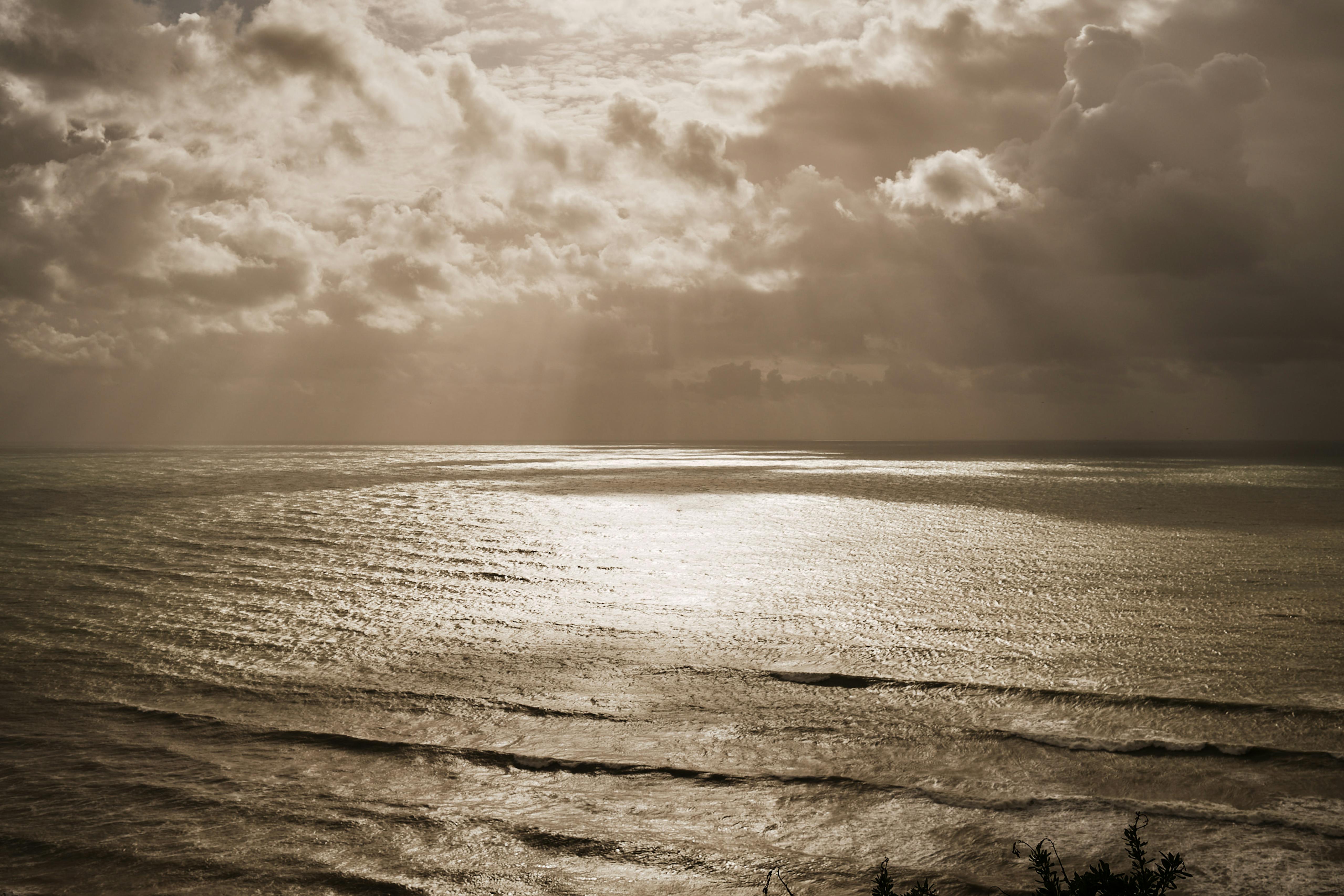 Sea of Sicily from Trapani, Sicily. January 2022
