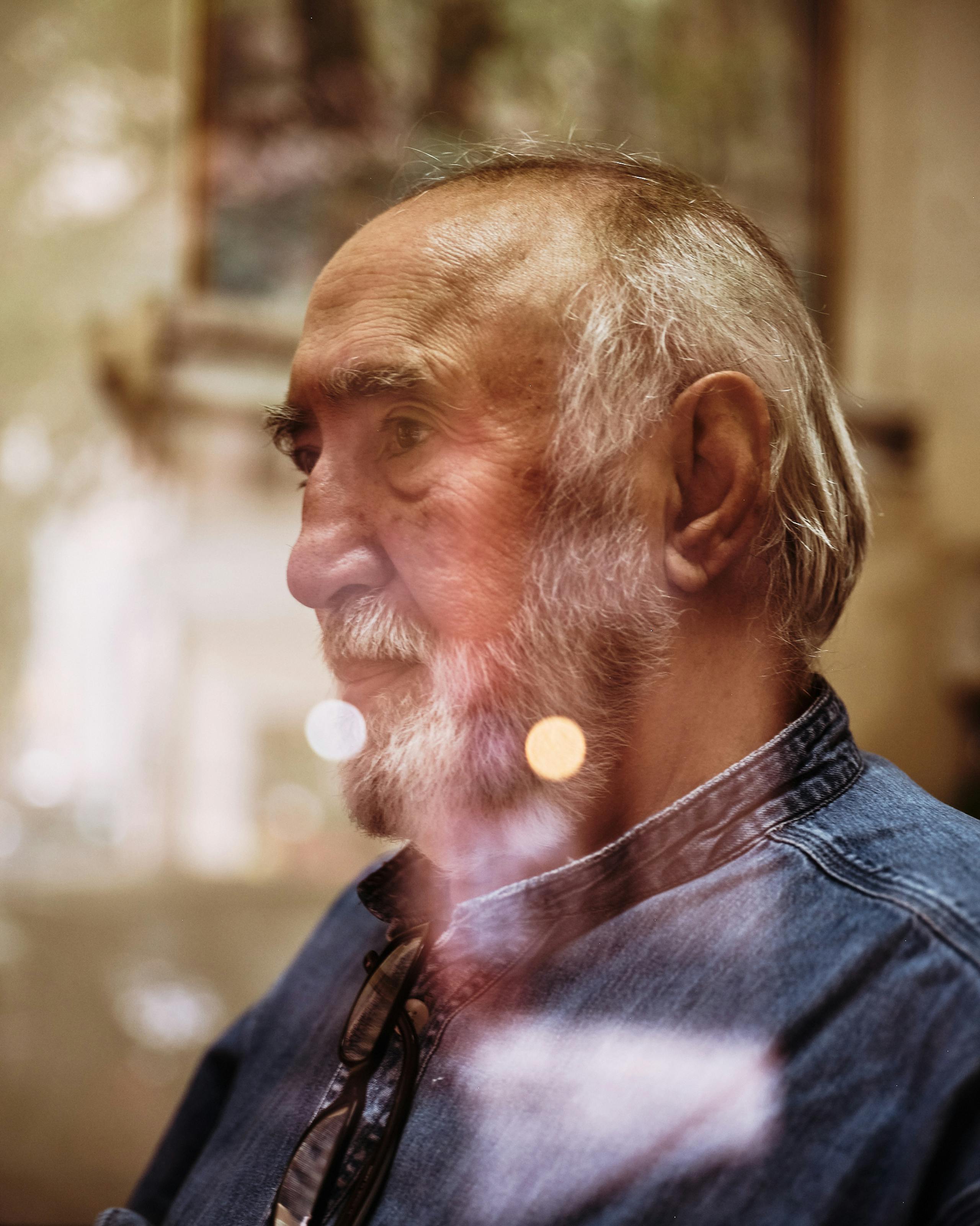 Booksbinder Vasilis in Exarcheia, Athens, Greece. November 2021