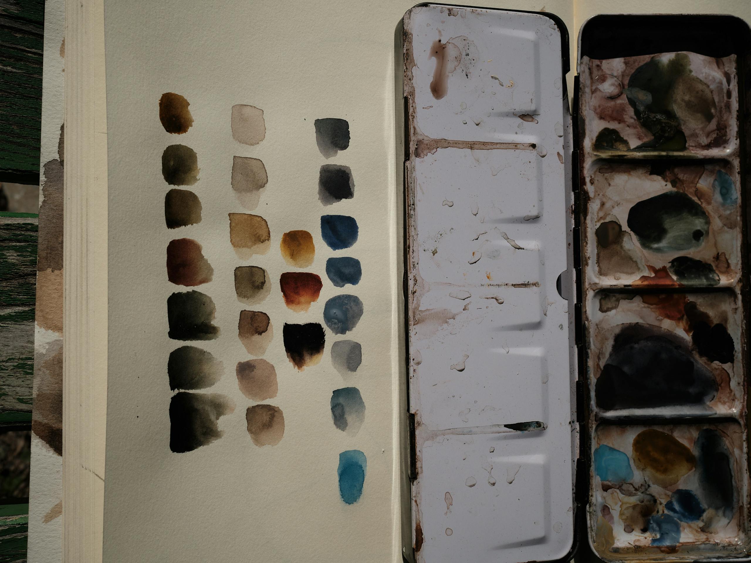 Colour studies of the Valais region - from the residency at Domaine du Mont d'Or, Canton of Valais/Wallis, Switzerland. October 2021