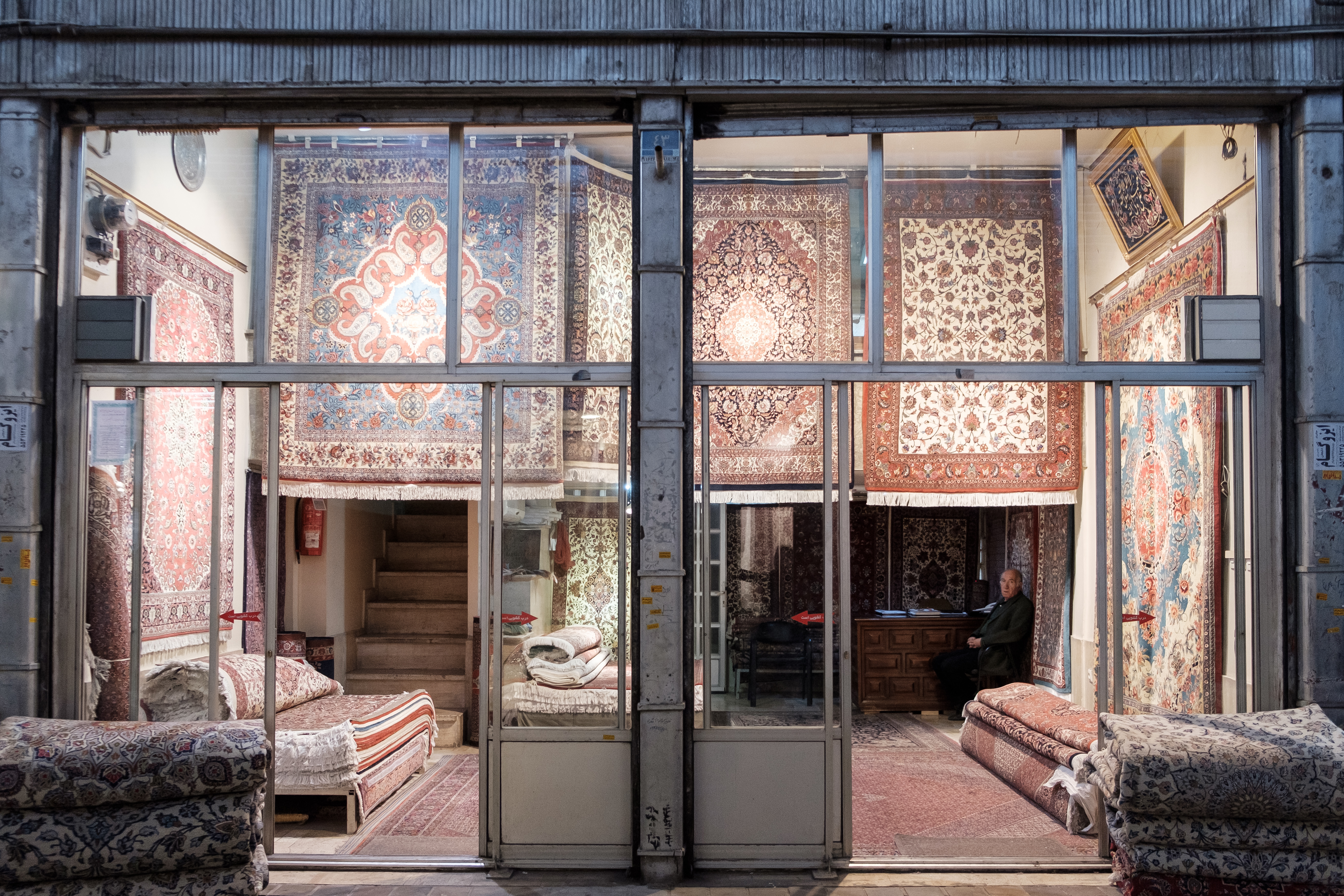 Carpet Vendors at Tehran's Central Bazaar Tehran, Iran. November 2018 Photograph: Guido van Helten