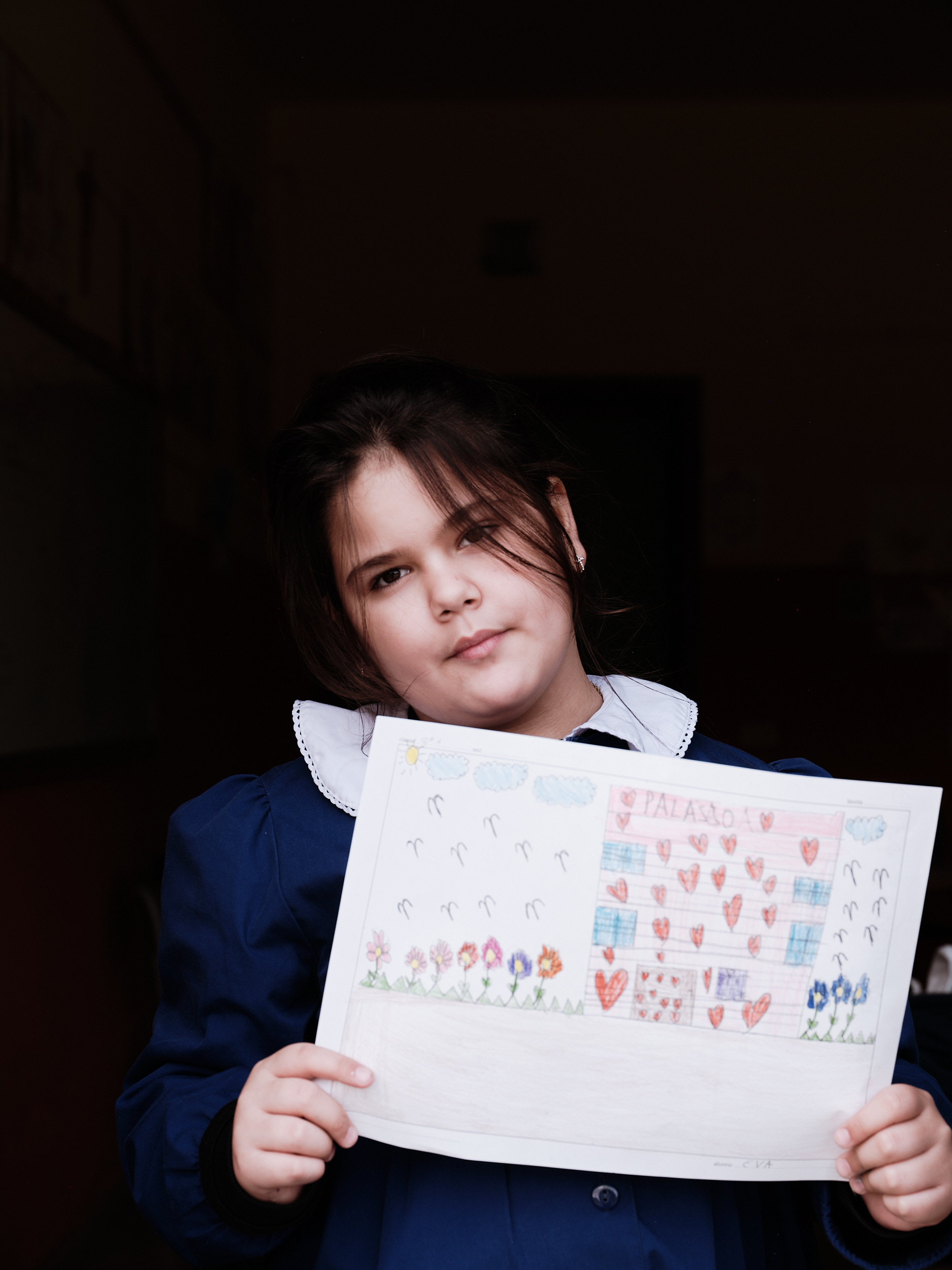 Students interpret the idea of Home - Workshop at Direzione Didattica Iv Circolo Elementare Marconi school at Trapani-Milo, Sicily. December 2021