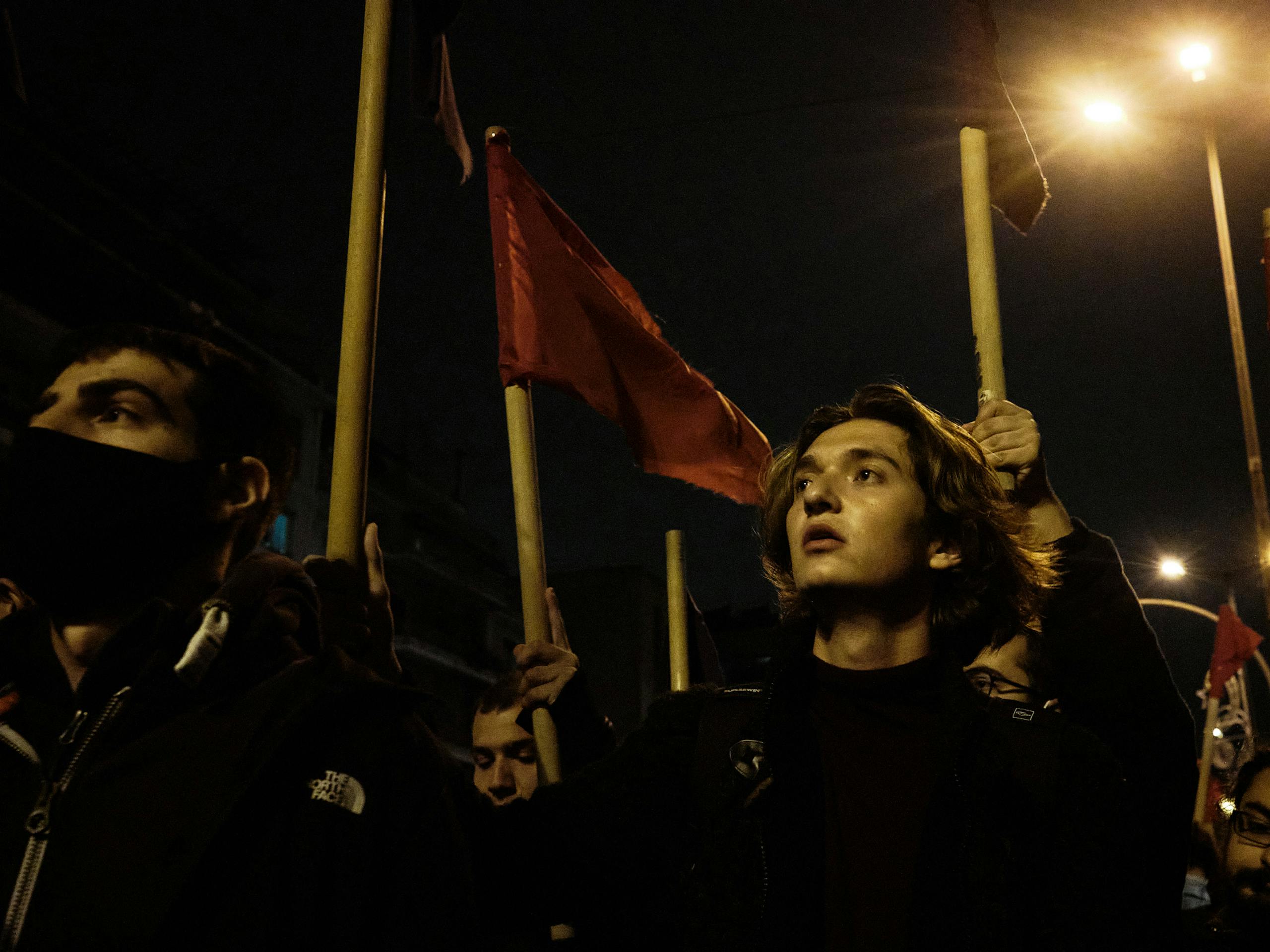 Anniversary of 1973 student uprising at the Polytechnic University in Exarcheia, Athens, Greece. 17 November 2021