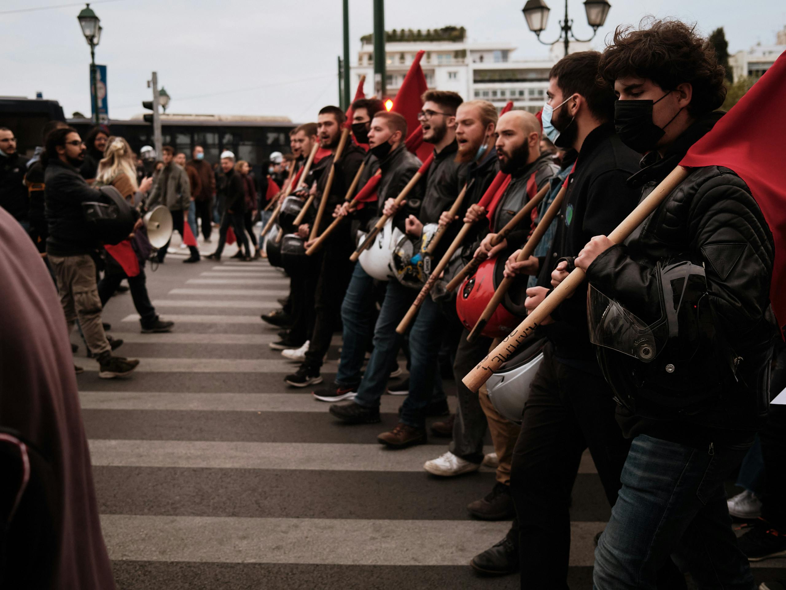 Anniversary of 1973 student uprising at the Polytechnic University in Exarcheia, Athens, Greece. 17 November 2021