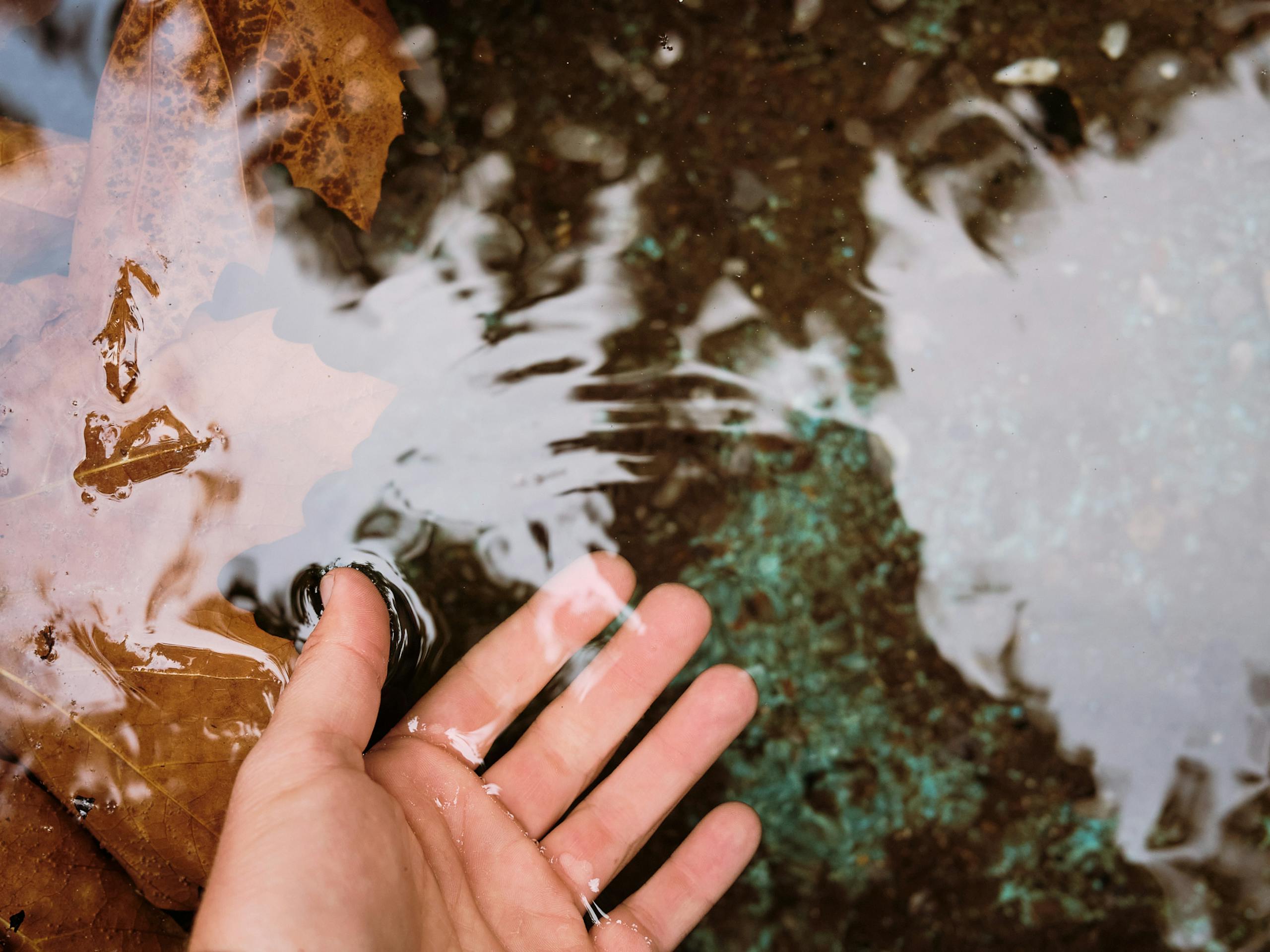 Colour studies of the Valais region - Fountains of Martigny, Switzerland. October 2021