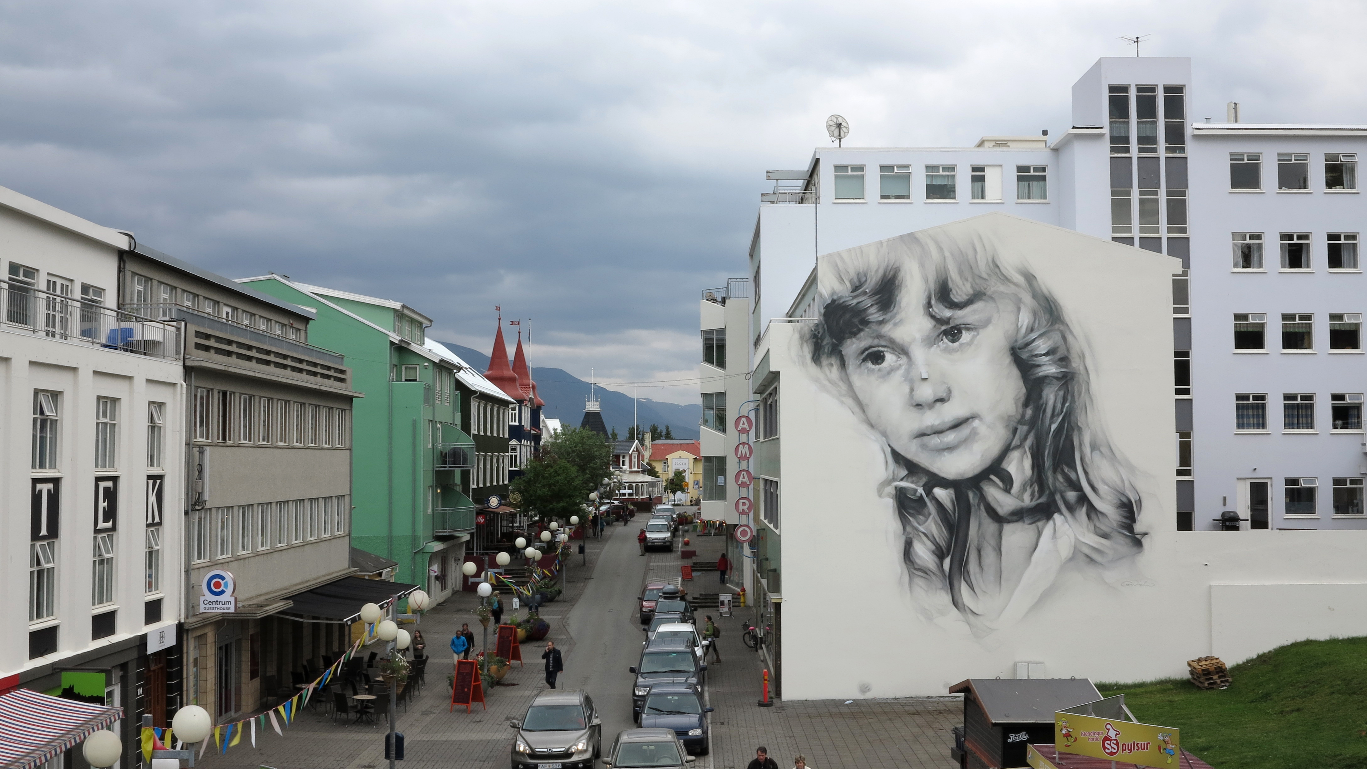'Sia' painted for Akureyrarvaka. Akureyri, Iceland. August 2014 Photograph: Guido van Helten