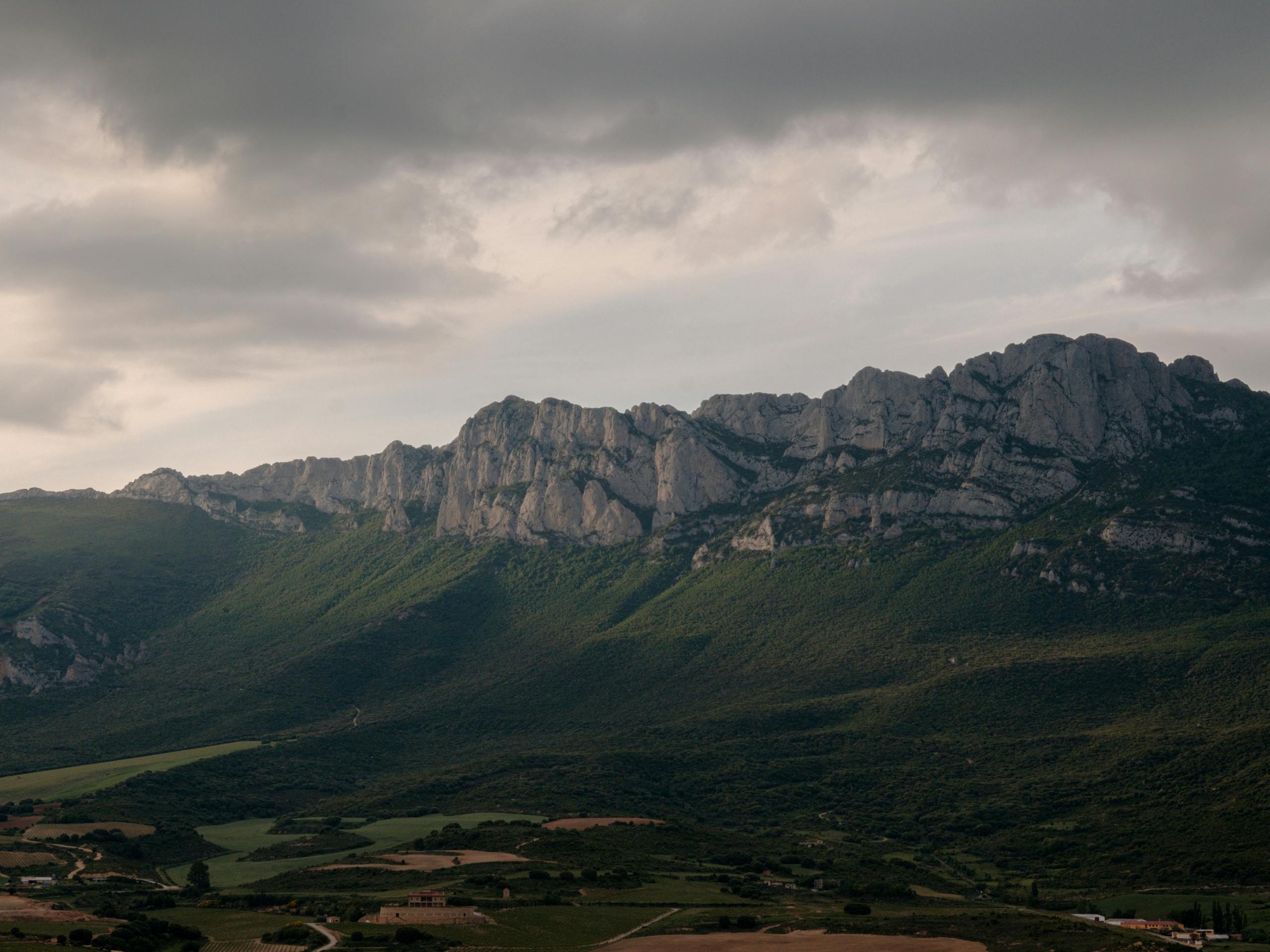 Sierra de Cantabria viewed from Laguardia Rioja Alavesa, Spain. July 2016 Photograph: Guido van Helten