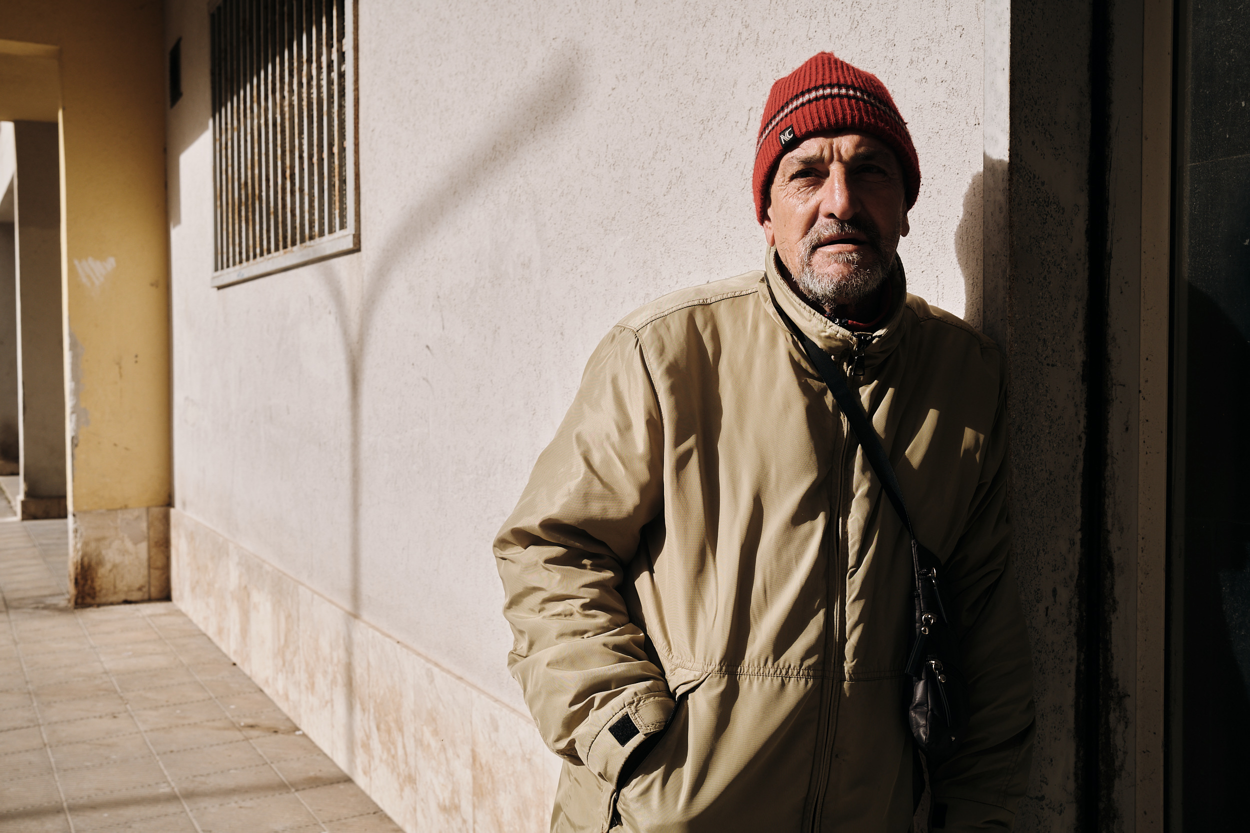Residents at Panificio Rizzo at (Institute of Public Housing ICP) at Trapani-Milo, Milo Nuovo district, Sicily. December 2021