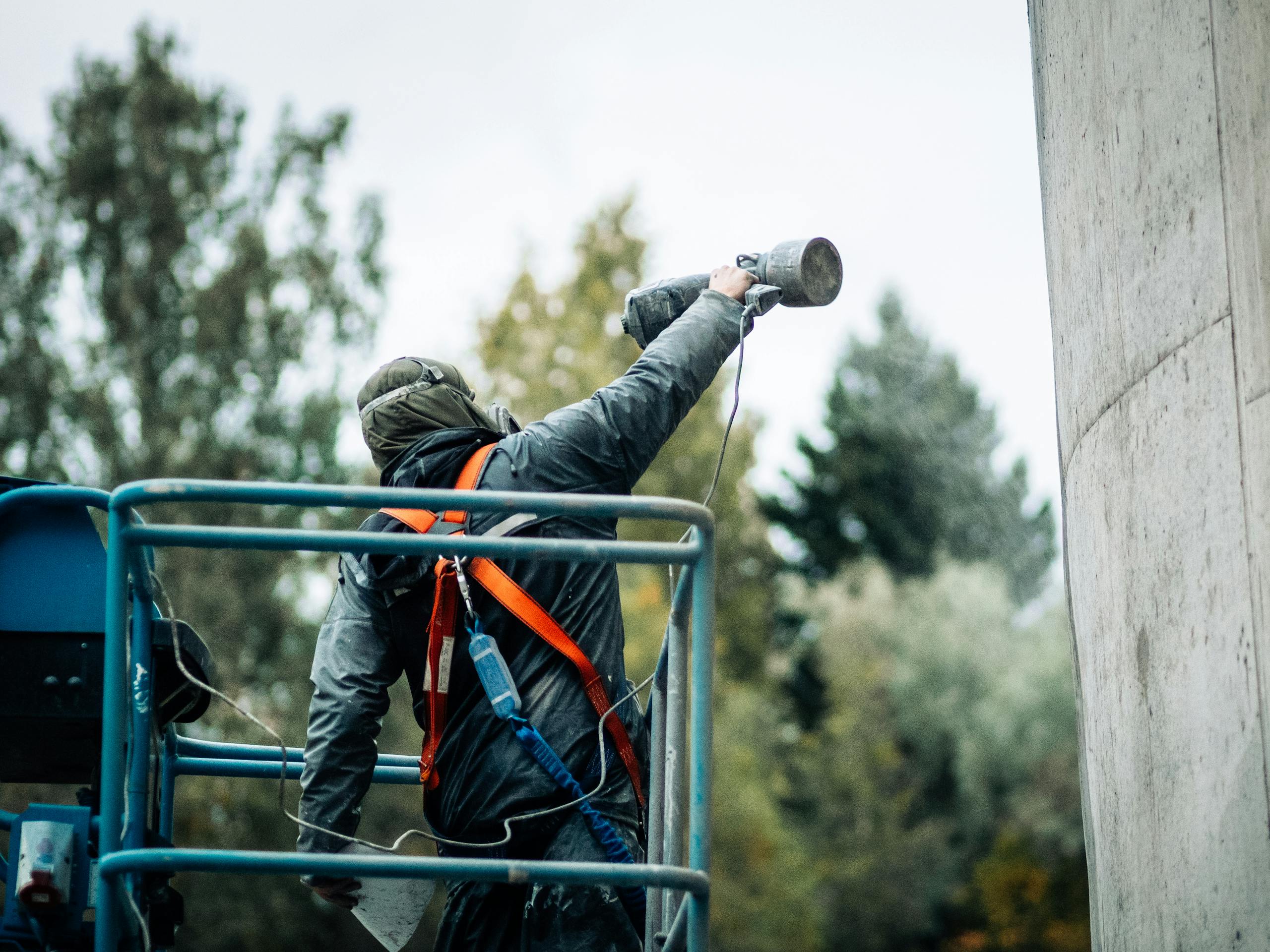 Work continued through the first 10 days of constant Rain Hämeenlinna, Finland. October 2017 Photograph: Antti Kemppainen