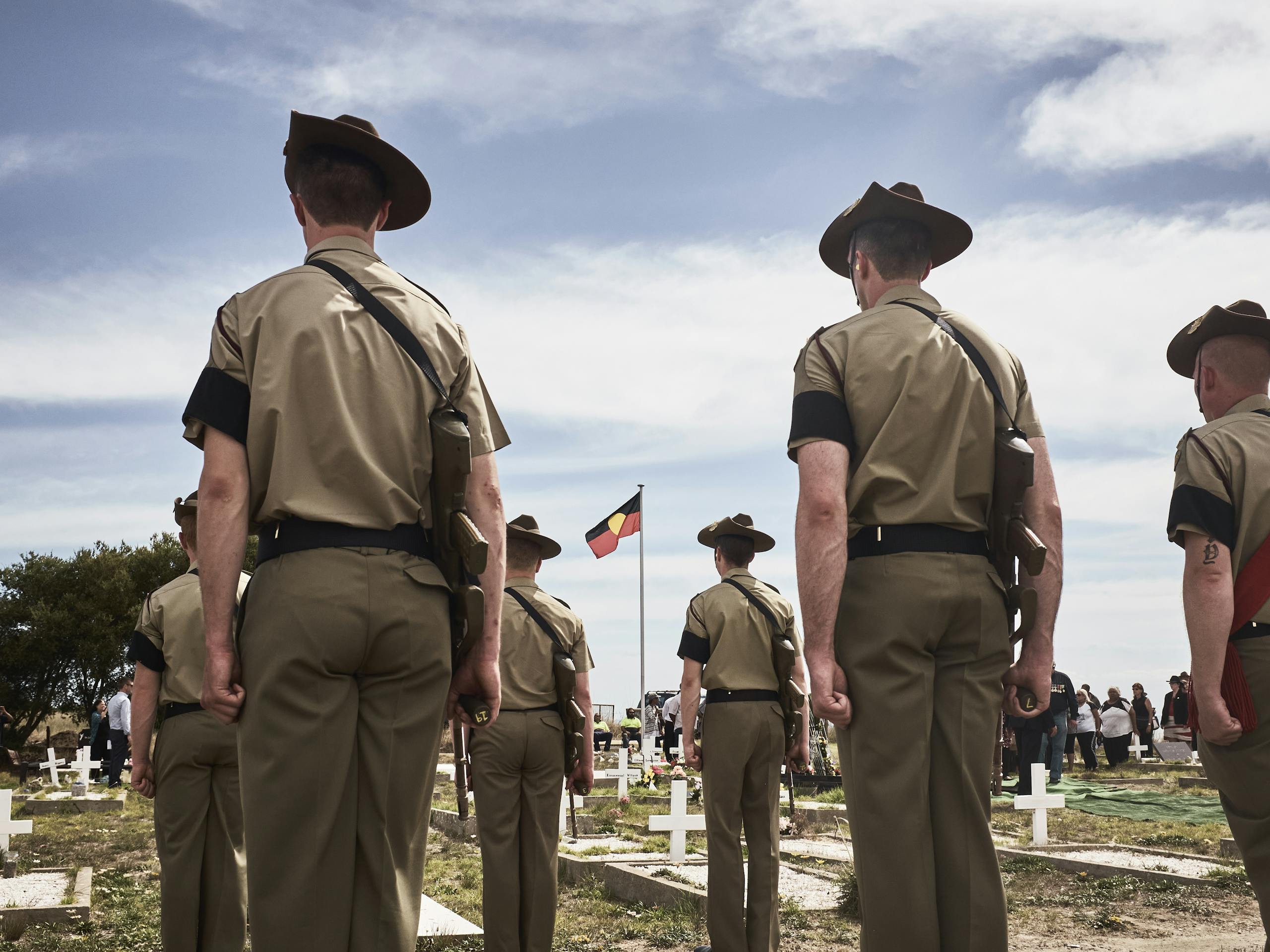Military Funeral at Raukkan Cemetery Raukkan, South Australia. March 2017 Photographs: Guido van Helten
