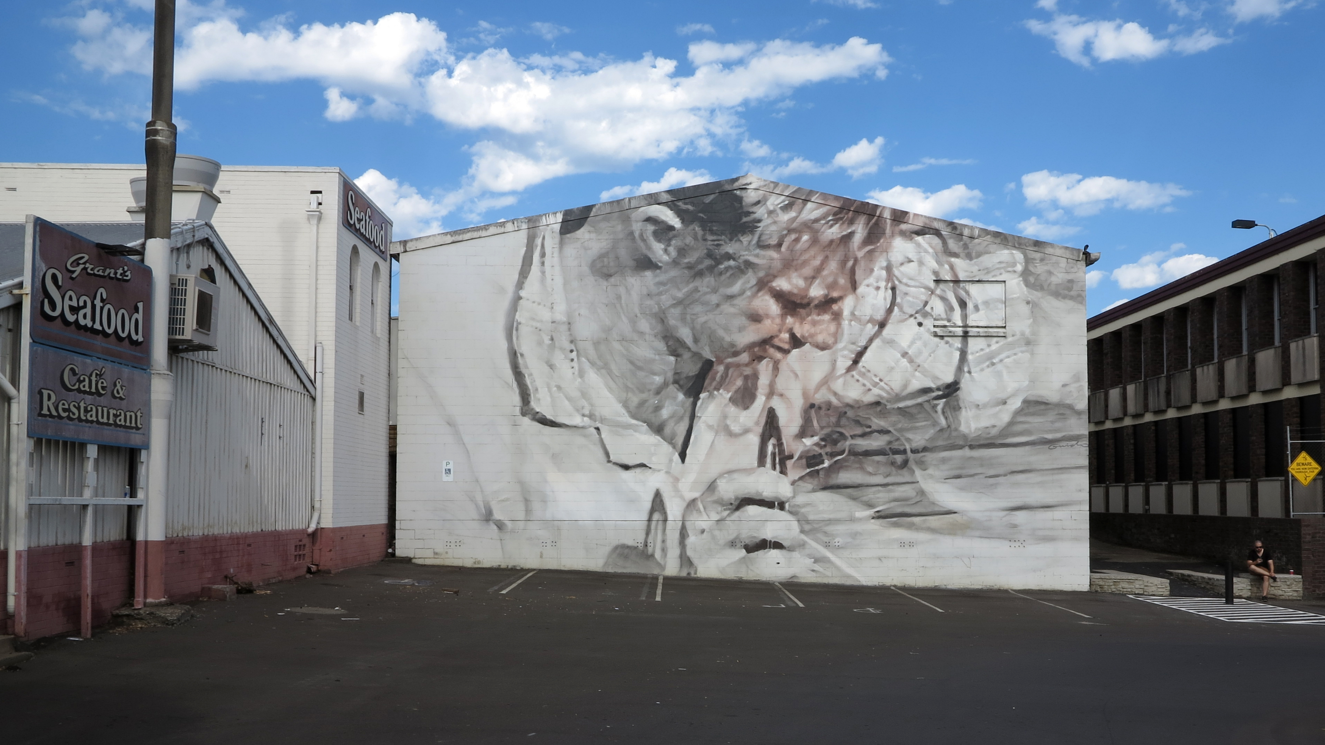 Fisherman at Greenwell Point Nowra, New South Wales,&nbsp;Australia. December 2014 Photograph: Guido van Helten