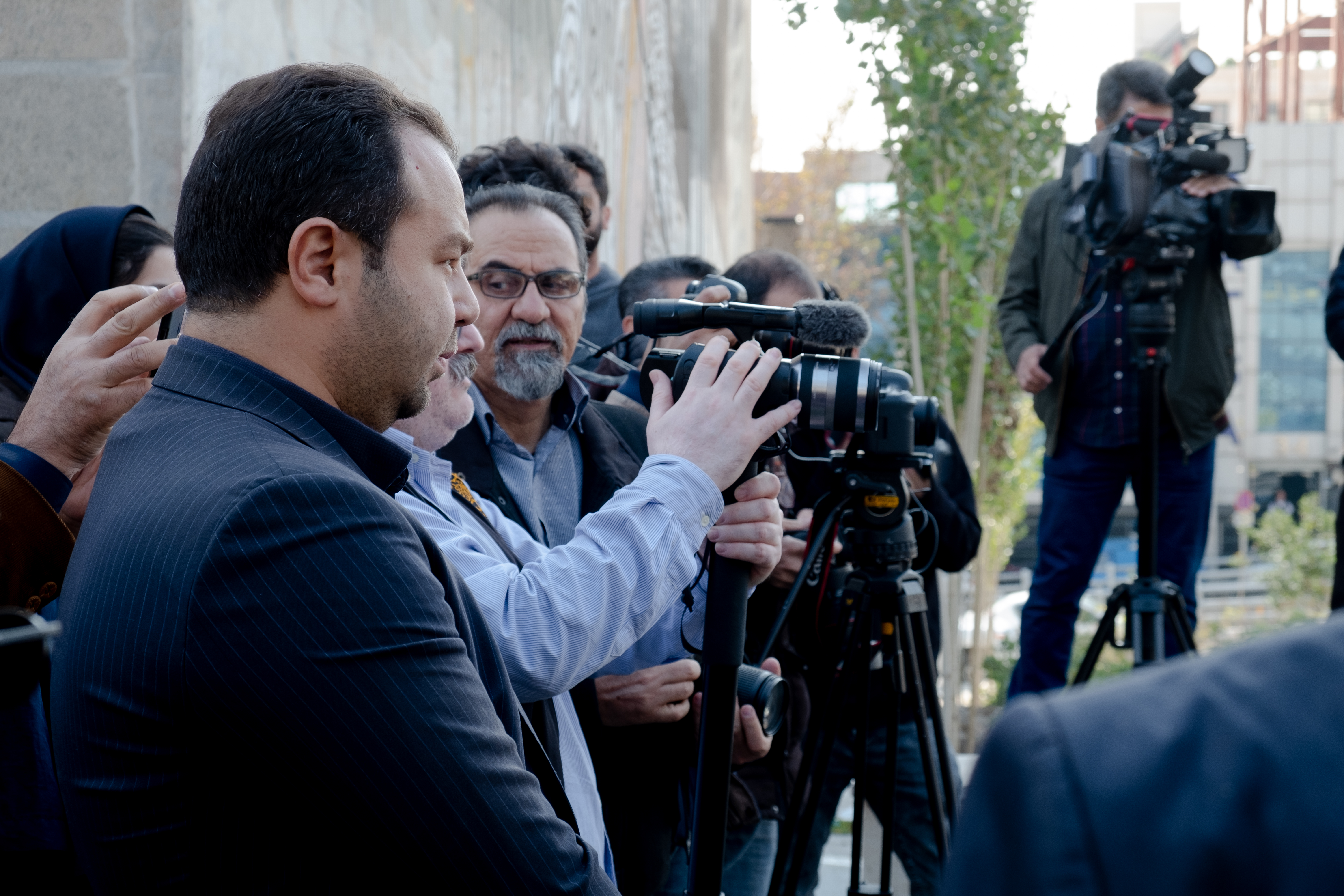 The official opening of the mural Tehran, Iran. November 2018 Photograph: Guido van Helten