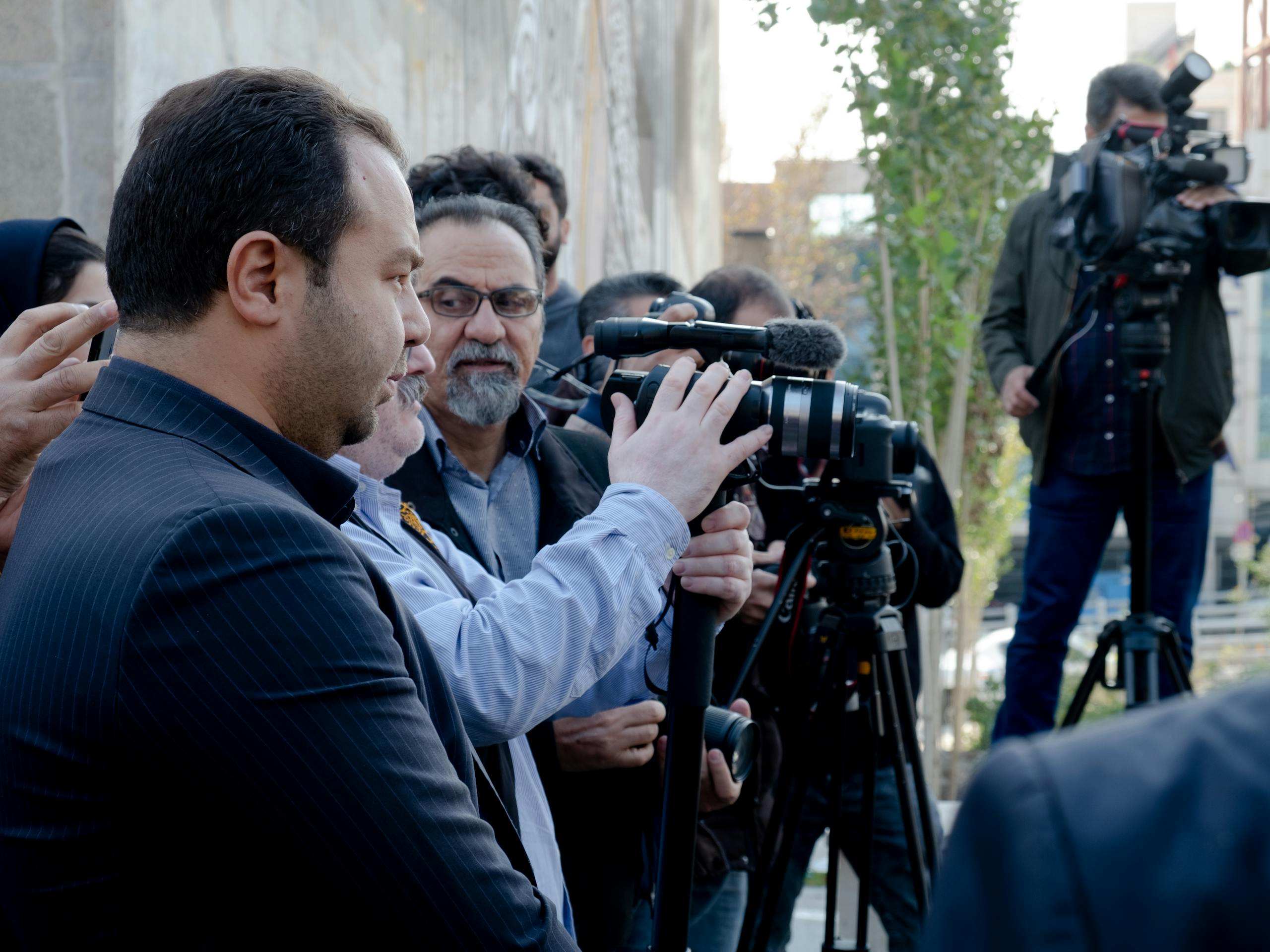 The official opening of the mural Tehran, Iran. November 2018 Photograph: Guido van Helten