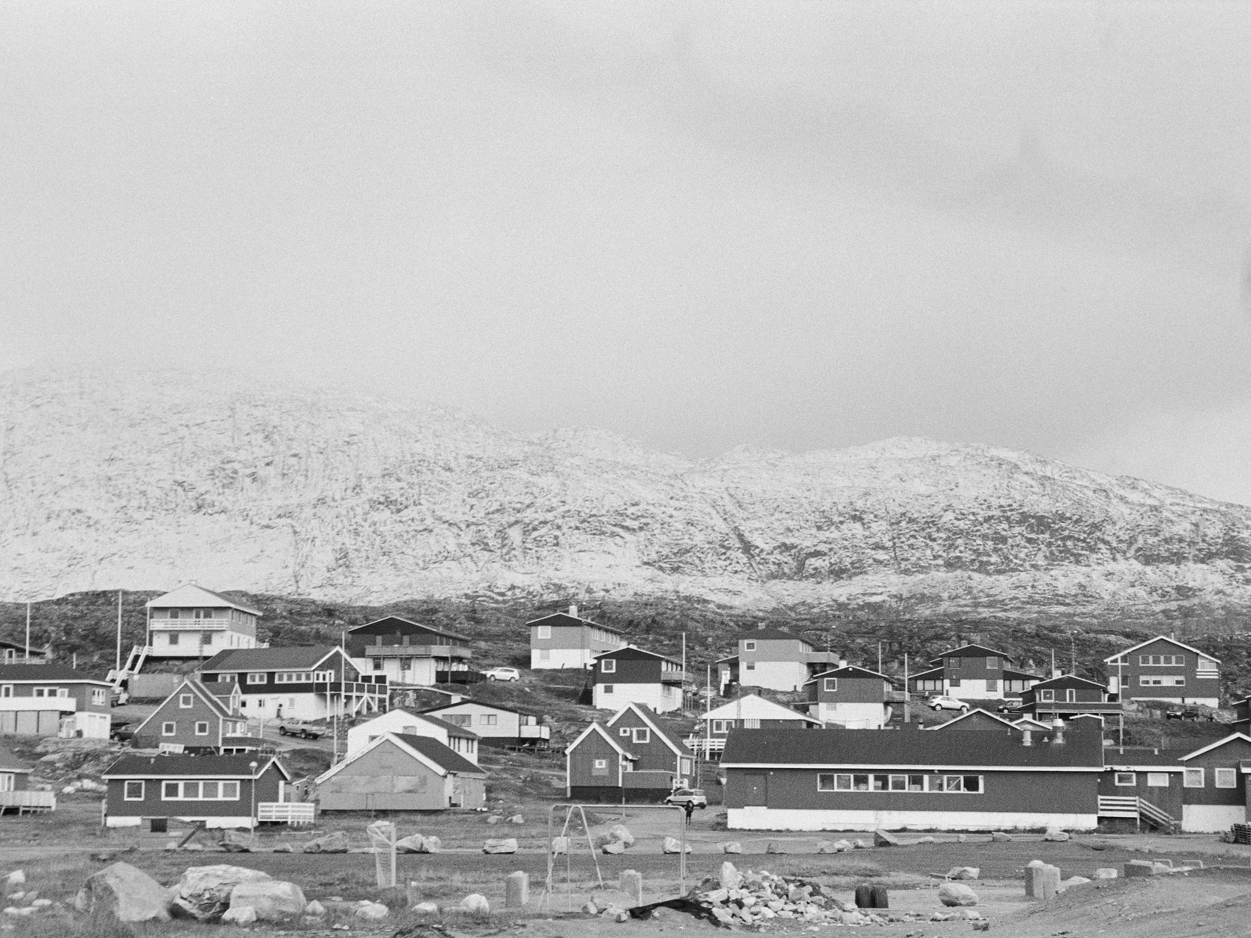 First Snow of September on Ukkusissat (Store Malene) Mountain Nuuk, Greenland. September 2014 Photograph: Guido van Helten