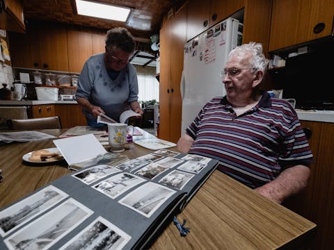 Jack and Mary Abbott in their home Portland, NSW, Australia. May 2018 Photographs: Guido van Helten
