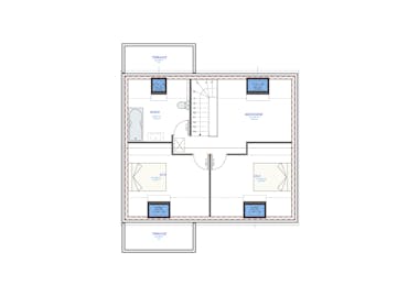Vue en plan de l'étage