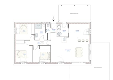 Vue en plan du rez-de-chaussée