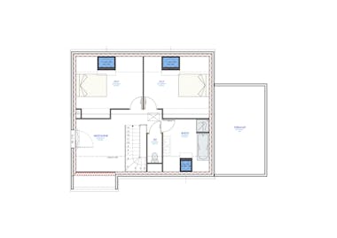 Vue en plan de l'étage