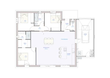 Vue en plan du rez-de-chaussée