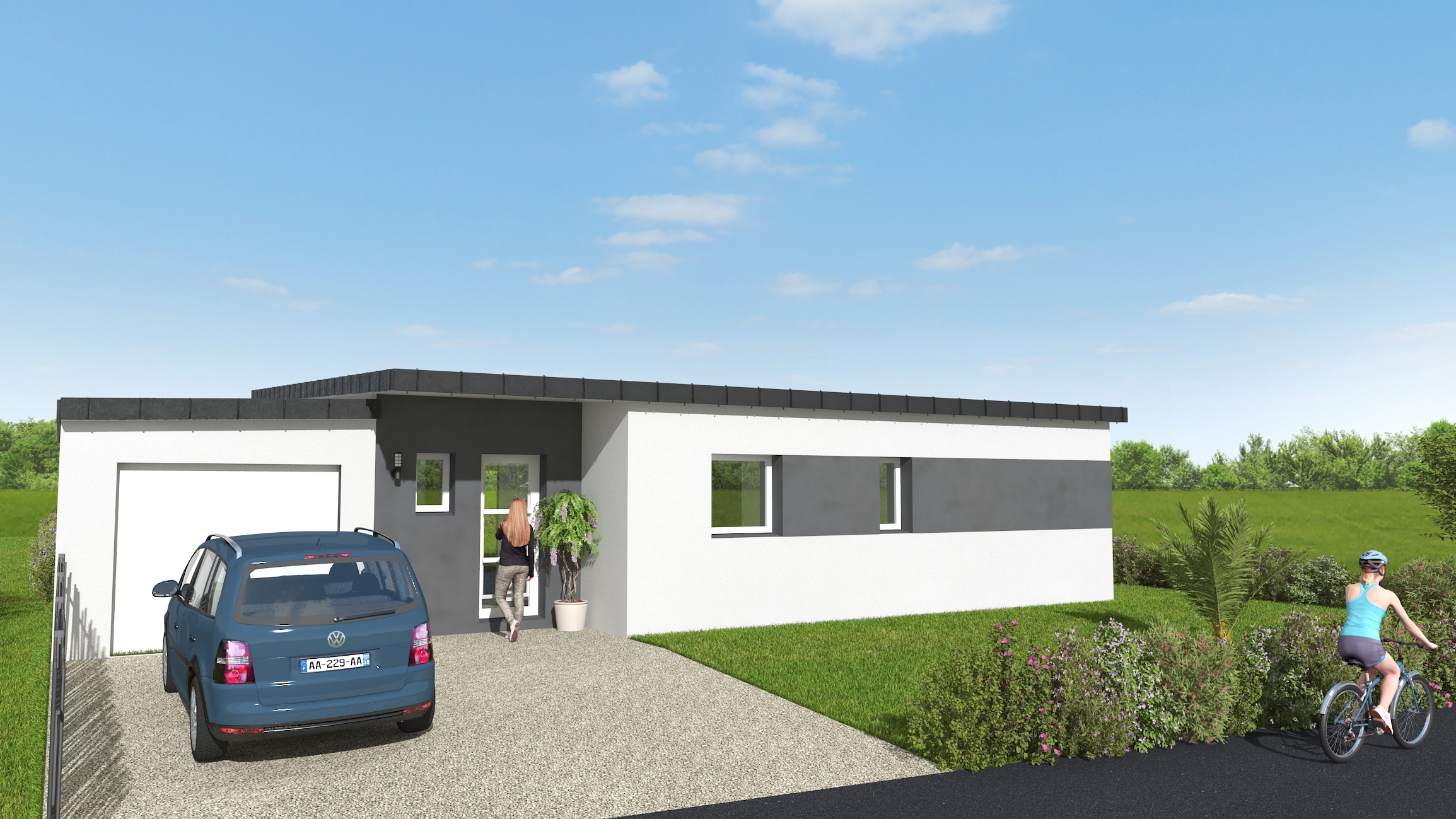 Maison plain pied contemporaine: MC15