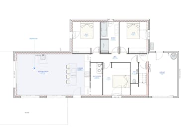 Vue en plan du rez-de-chaussée