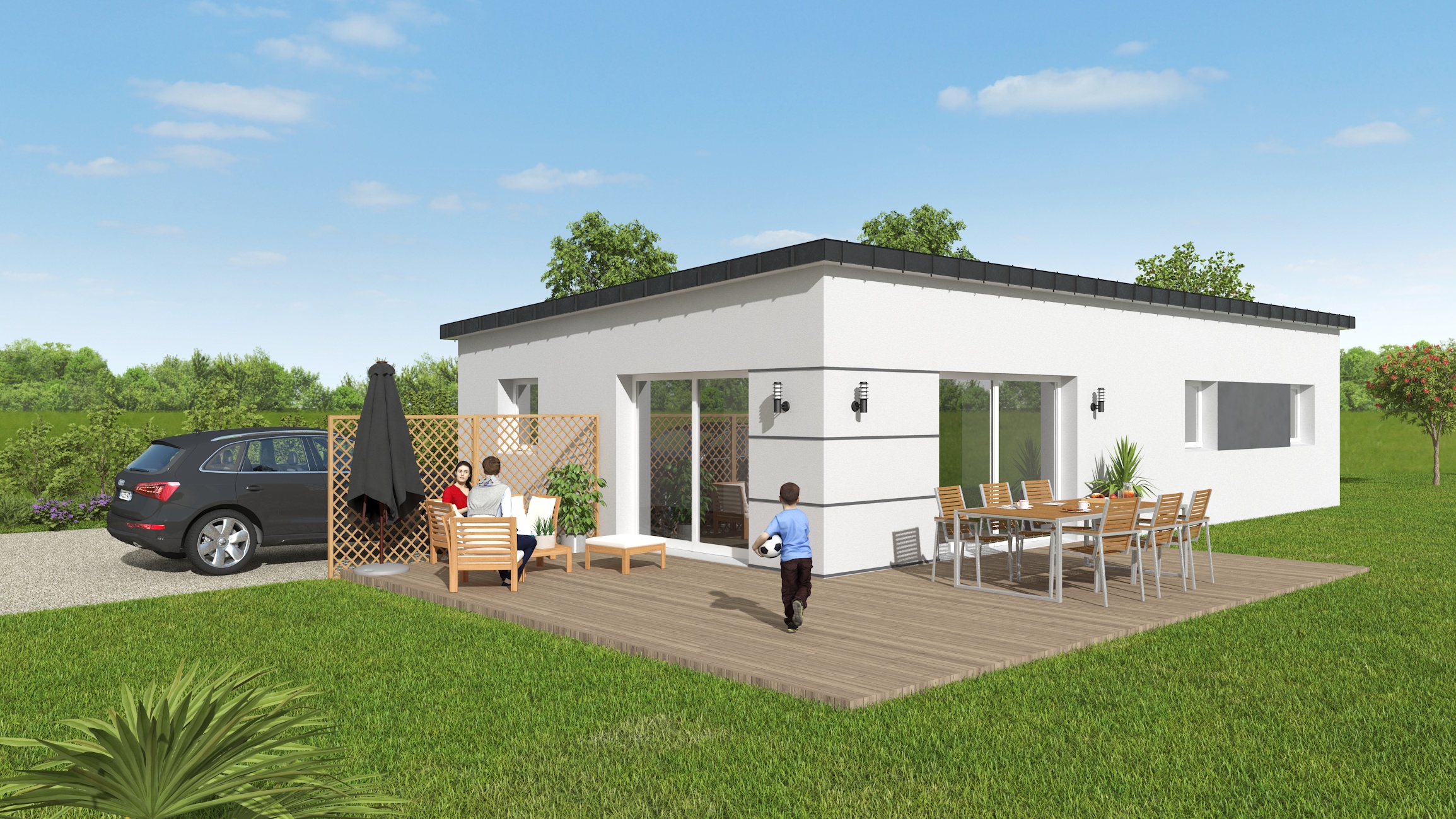 Maison plain pied contemporaine: MC10