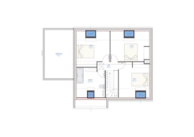 Vue en plan de l'étage