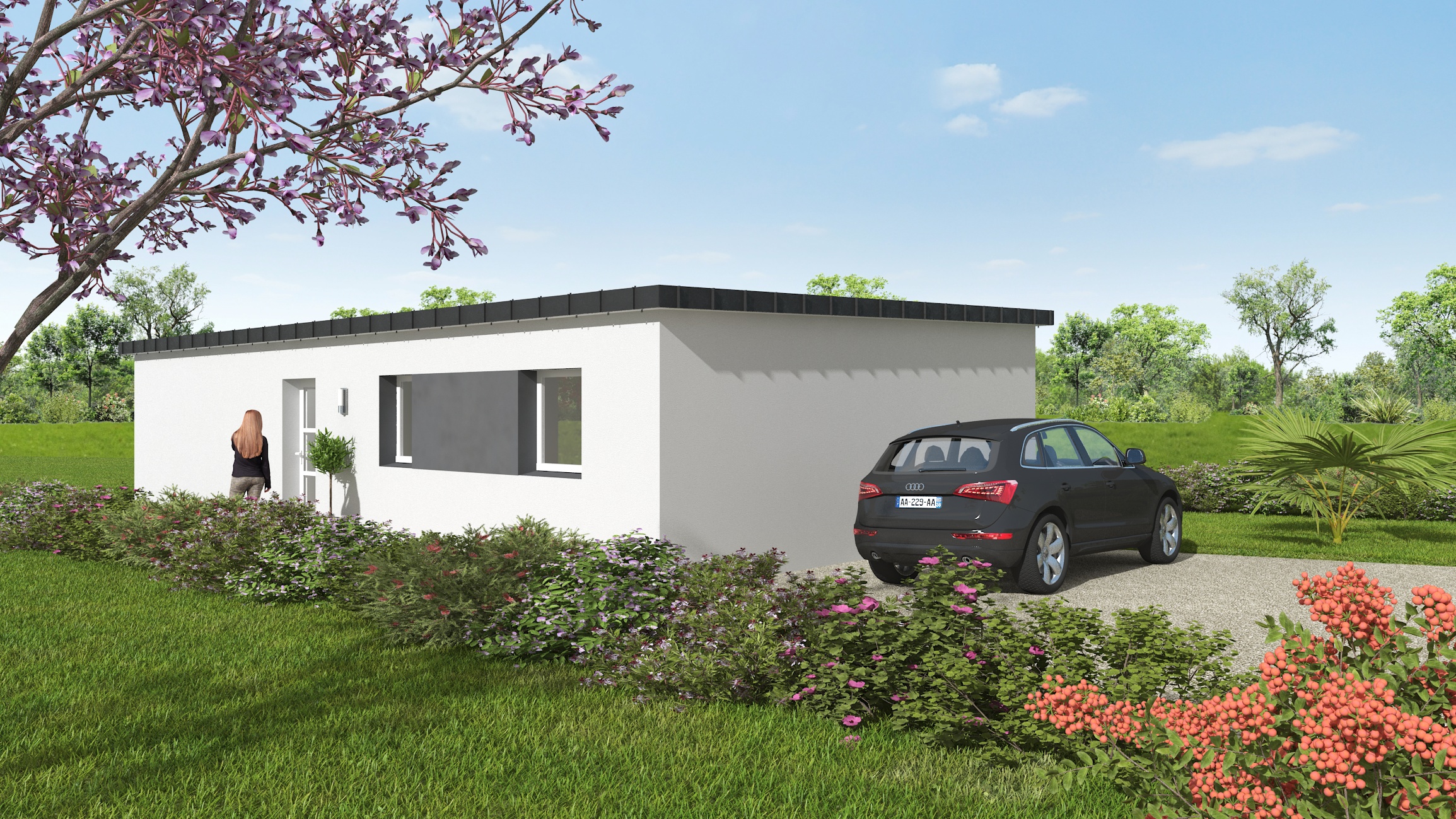 Maison plain pied contemporaine: MC11