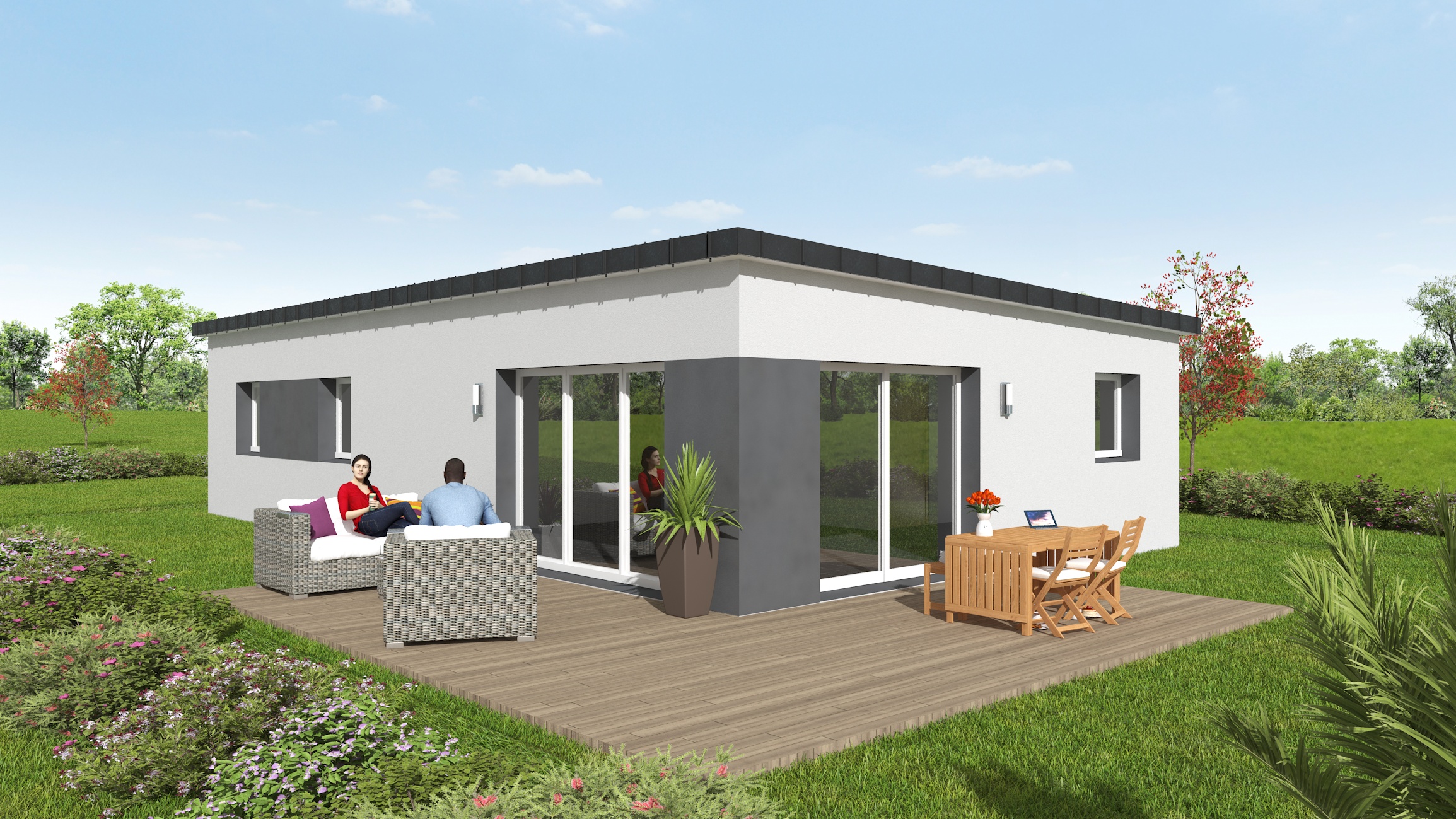 Maison plain pied contemporaine: MC11