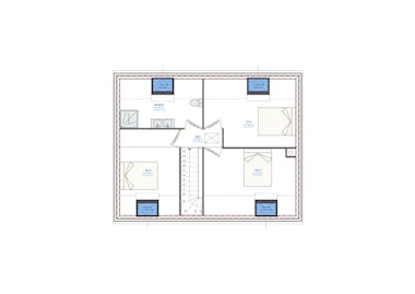 Vue en plan de l'étage