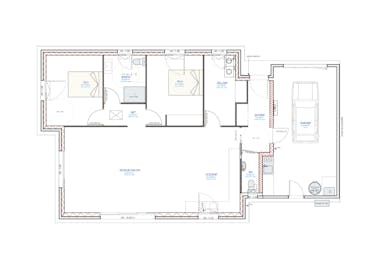 Vue en plan du rez-de-chaussée