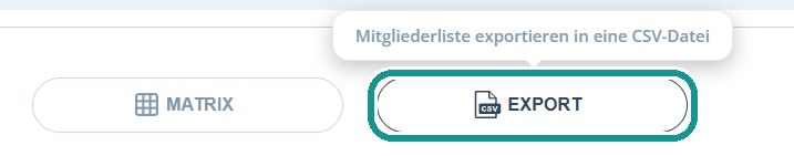 Knopf Export mit dem Hinweis Mitgliederliste exportieren in eine CSV-Datei