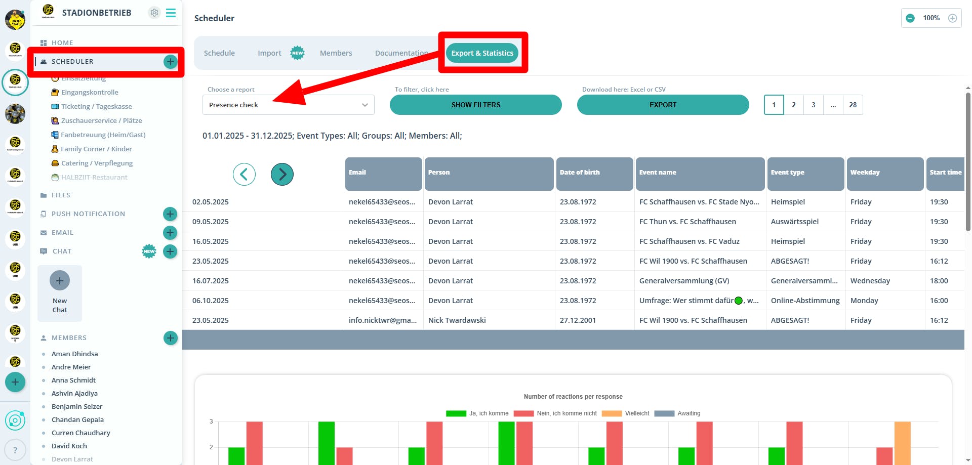Attendance Control & Reporting in Gumb