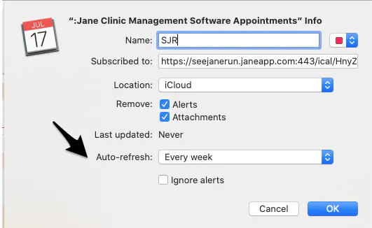 macOS Calendar – Automatisch aktualisieren: Alle 5 Minuten
