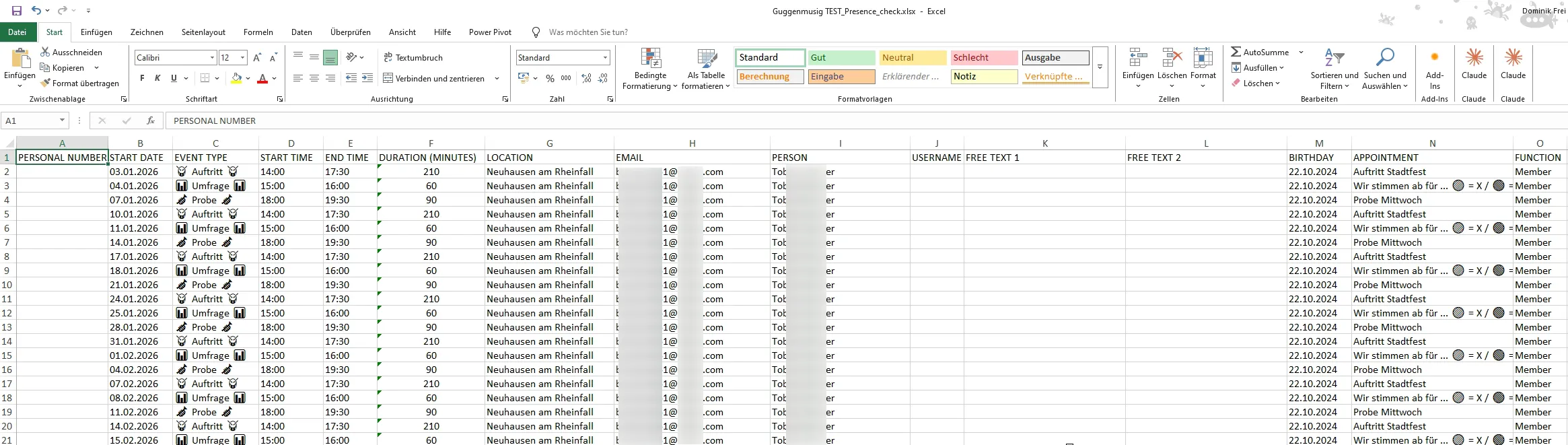 Anwesenheitskontrolle-Export (Excel)