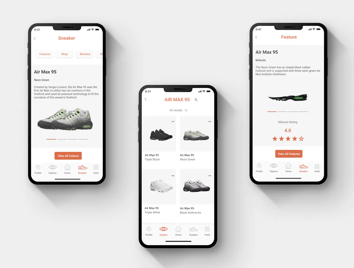Frames of DOOK Mobile App