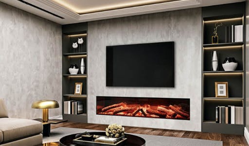 Design en styling bij een tv boven haard