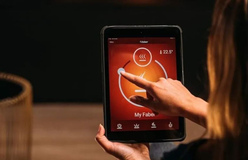 elektrische haard bedienen met een app