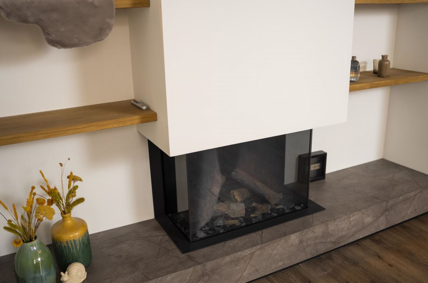 plateau bij uw open haard