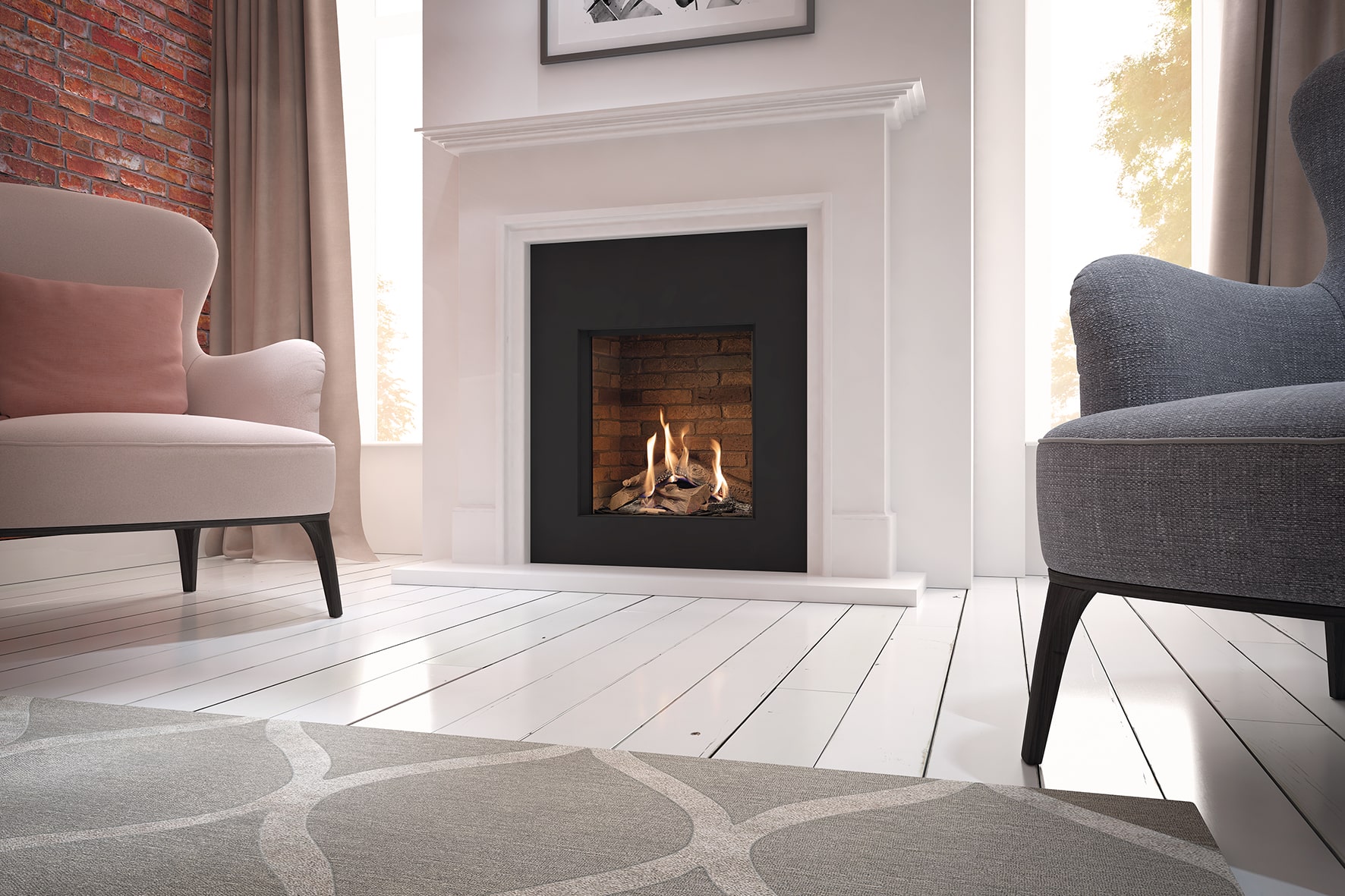 past een open gashaard bij u