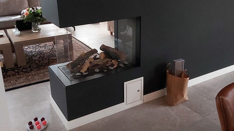 Roomdivider haard