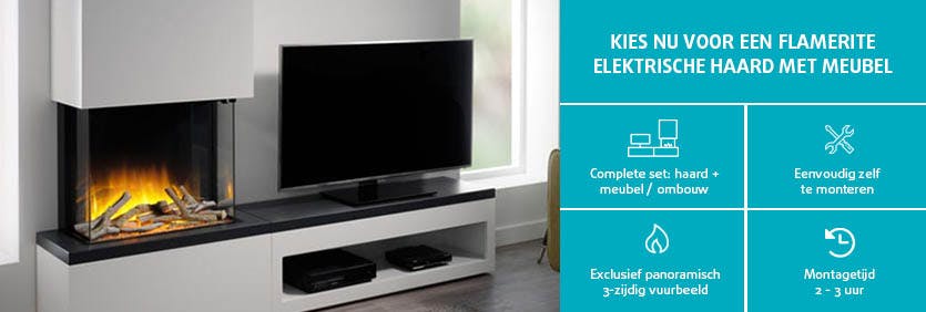 elektrische haard met tv meubel